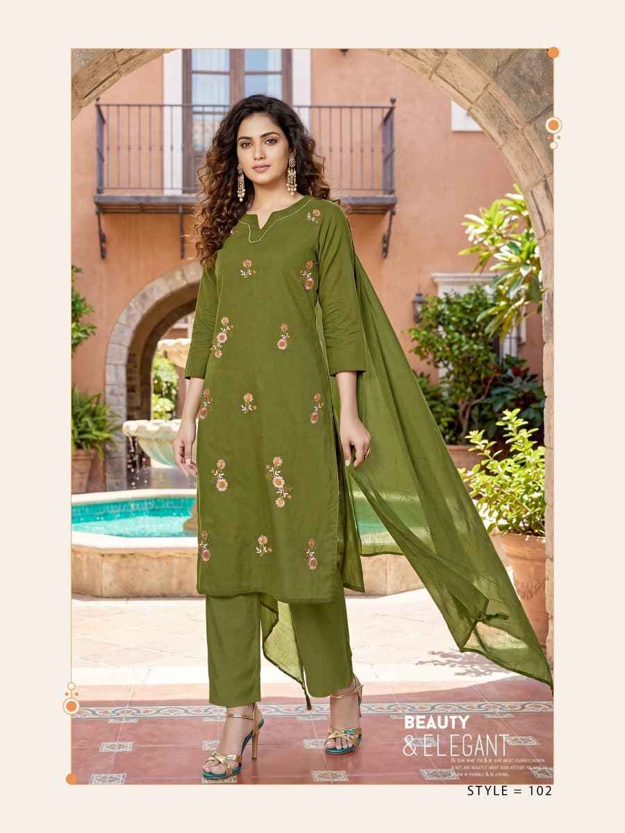 Ossm Millie Cotton Readymade Suit (5 pcs Catalogue)