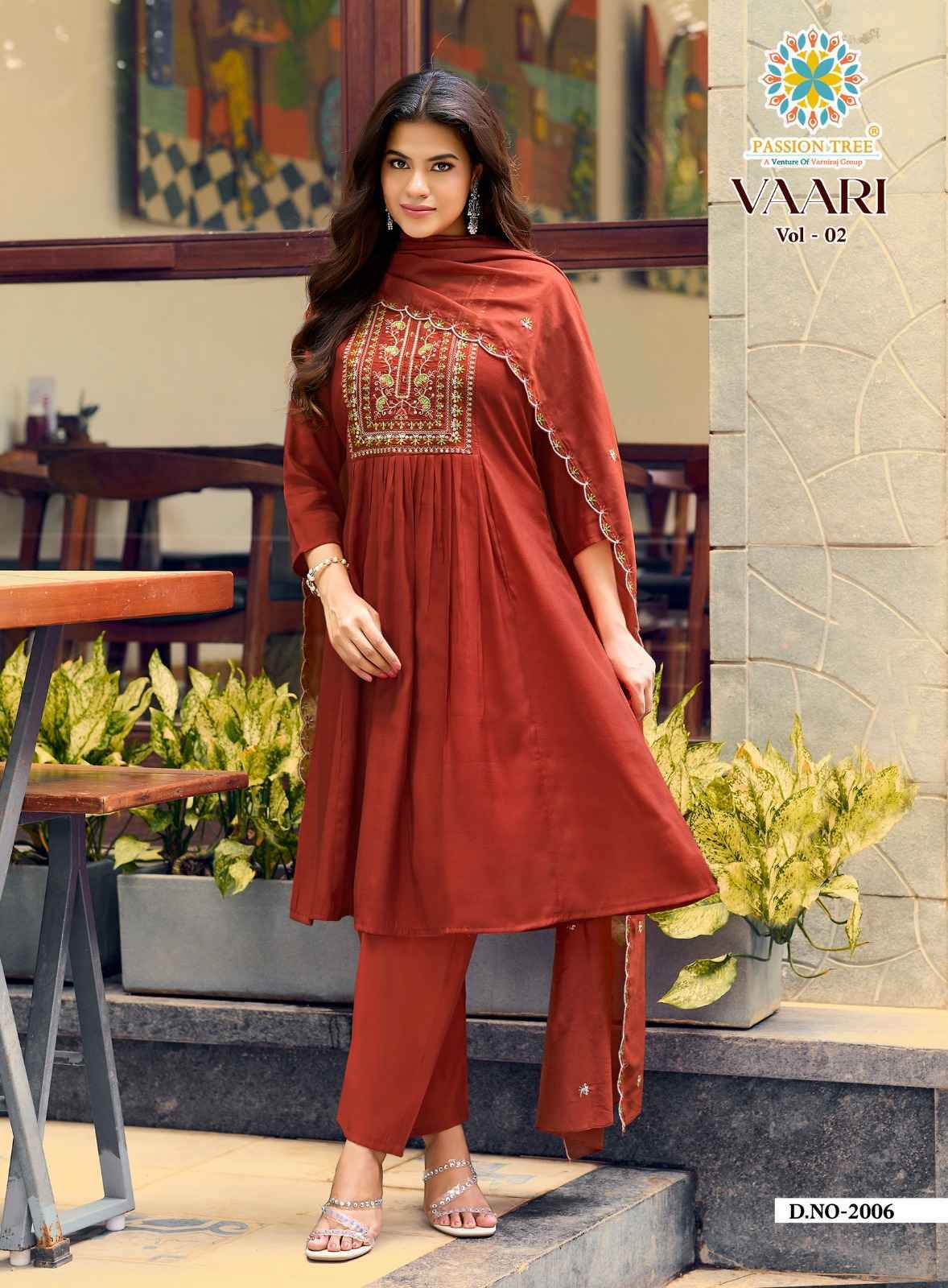 Passion Tree Vaari Vol-2 Mal Readymade Suit (6 pcs Catalogue)