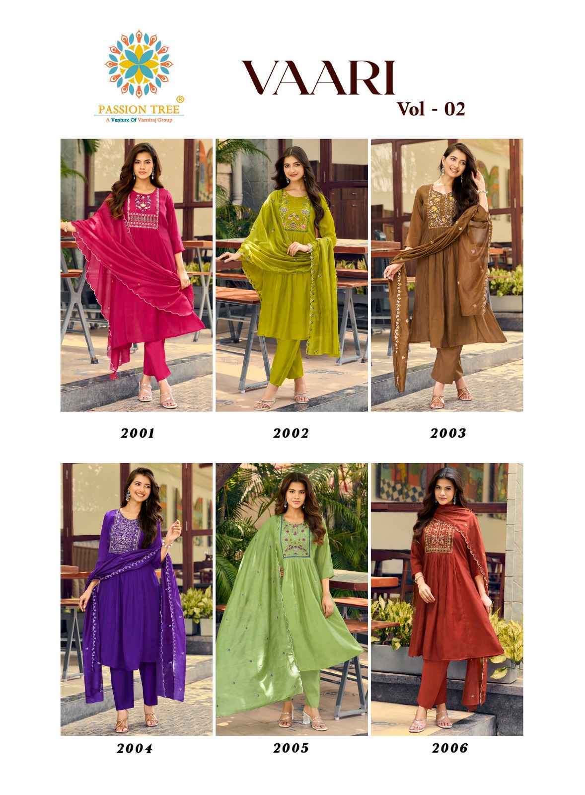 Passion Tree Vaari Vol-2 Mal Readymade Suit (6 pcs Catalogue)