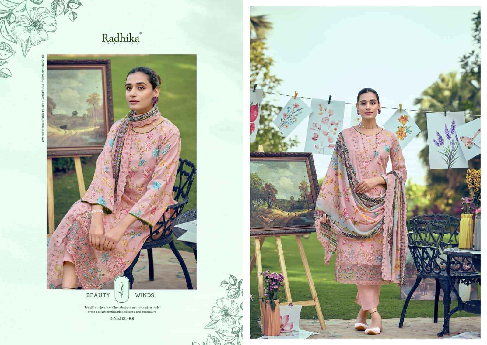 Radhika Fashion Azara Aliya Lawn Cotton Dress Material (6 pcs Catalogue)