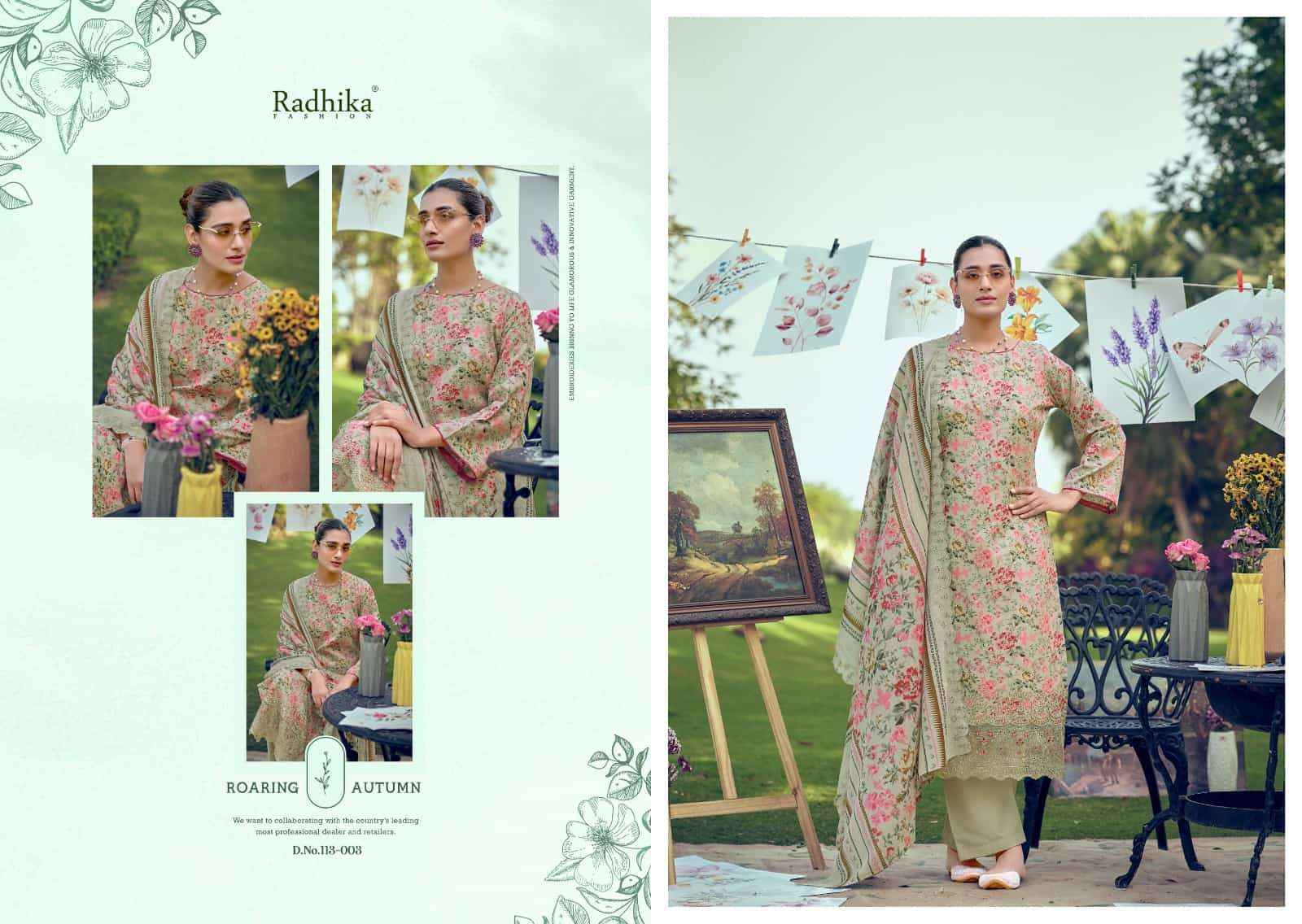 Radhika Fashion Azara Aliya Lawn Cotton Dress Material (6 pcs Catalogue)