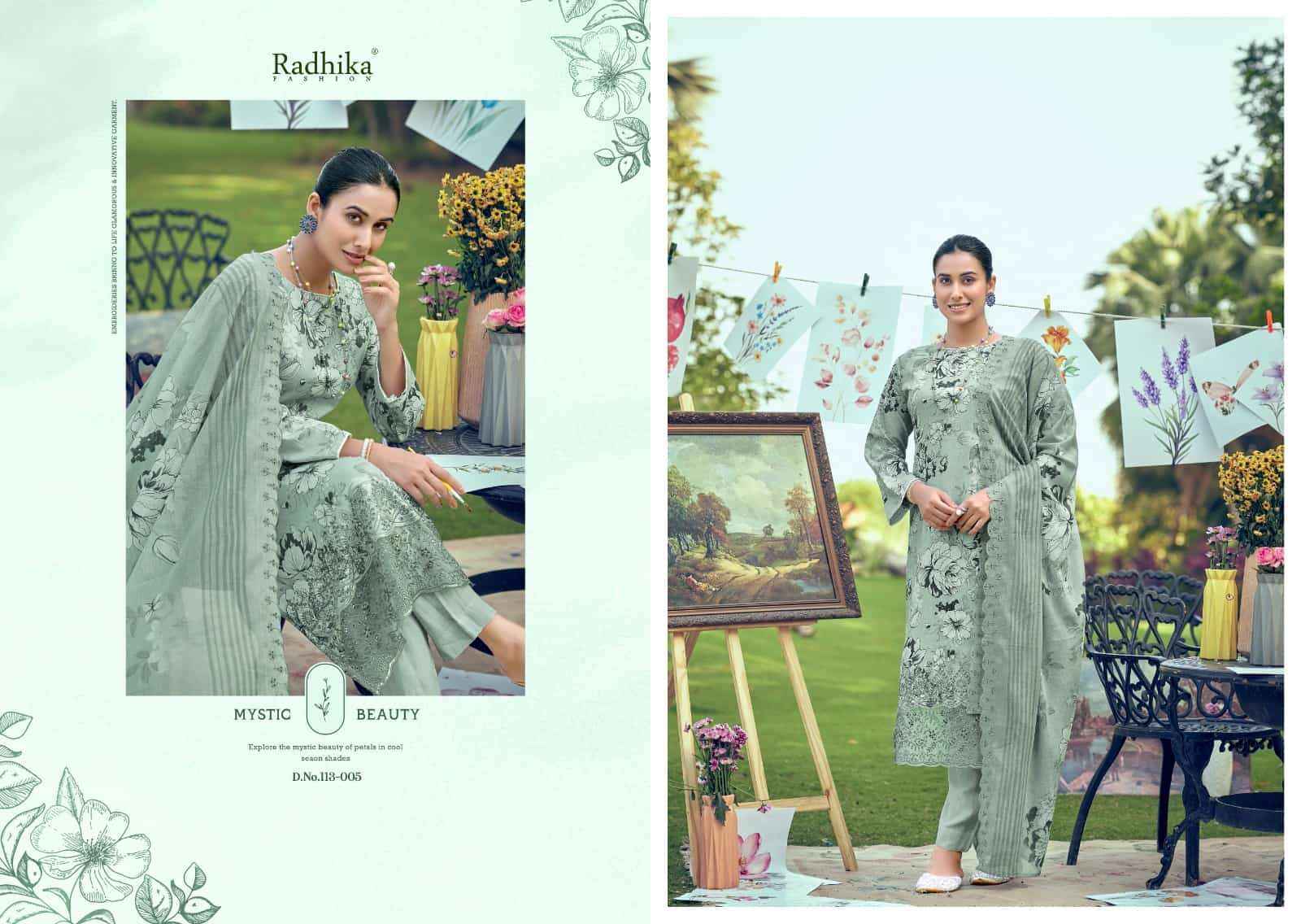 Radhika Fashion Azara Aliya Lawn Cotton Dress Material (6 pcs Catalogue)