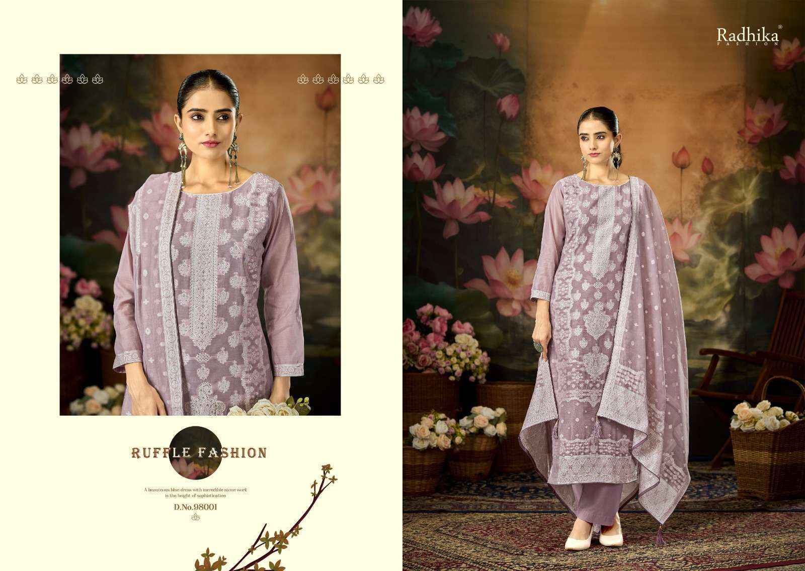 Radhika Fashion Azara Banarashi Adah Vol-12 Cotton Dress Material (6 pcs Catalogue)
