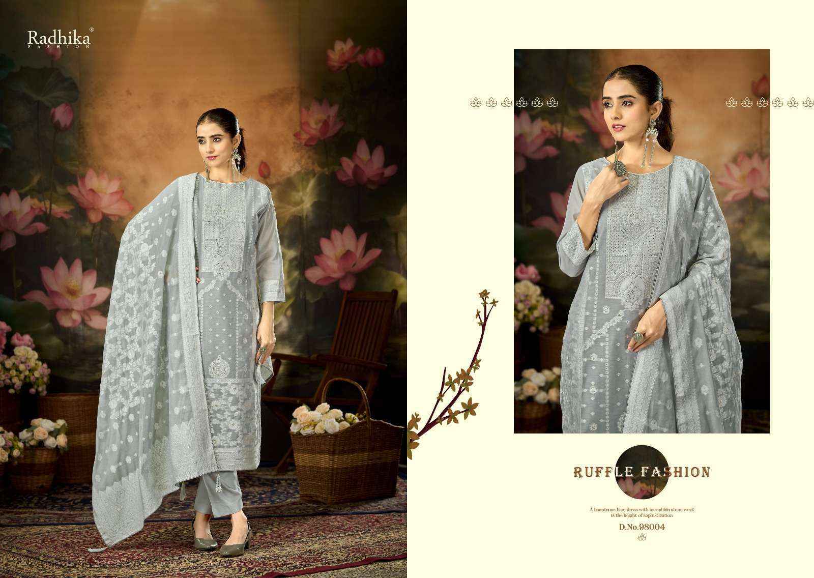 Radhika Fashion Azara Banarashi Adah Vol-12 Cotton Dress Material (6 pcs Catalogue)