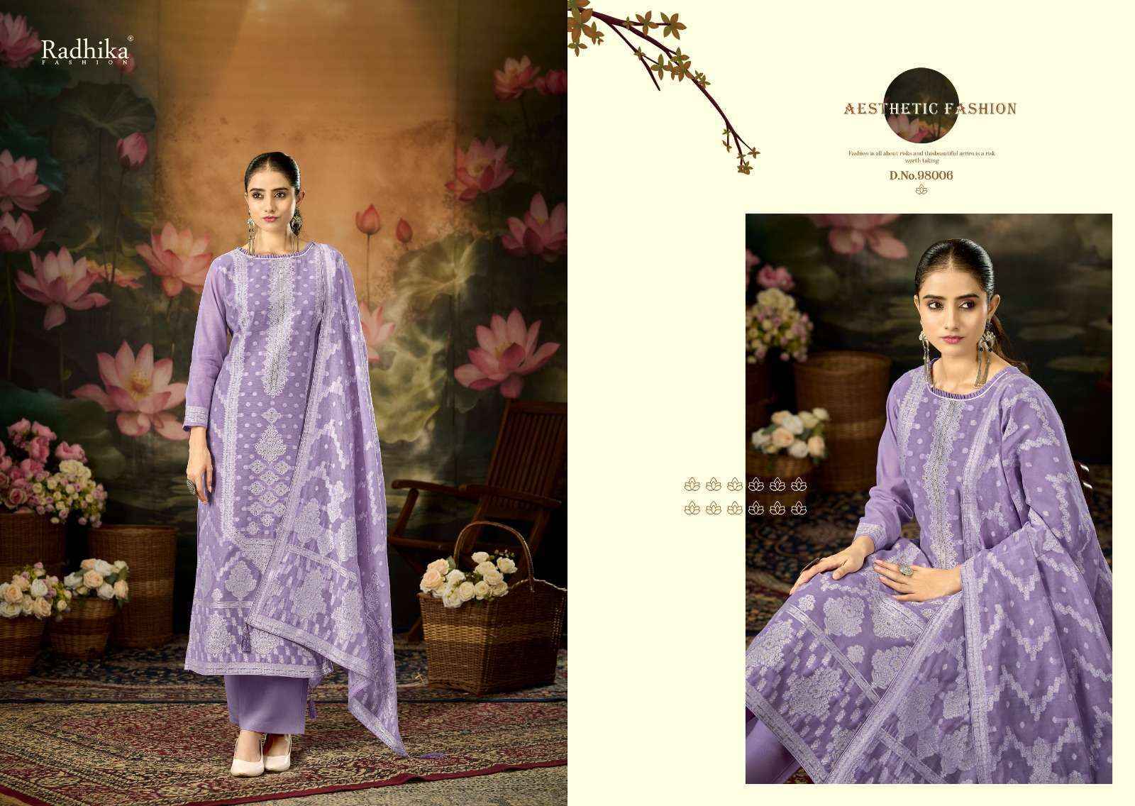 Radhika Fashion Azara Banarashi Adah Vol-12 Cotton Dress Material (6 pcs Catalogue)