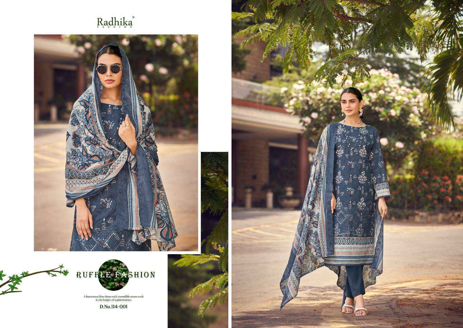 Radhika Fashion Azara Coco Lawn Cotton Dress Material (6 pcs Catalogue)