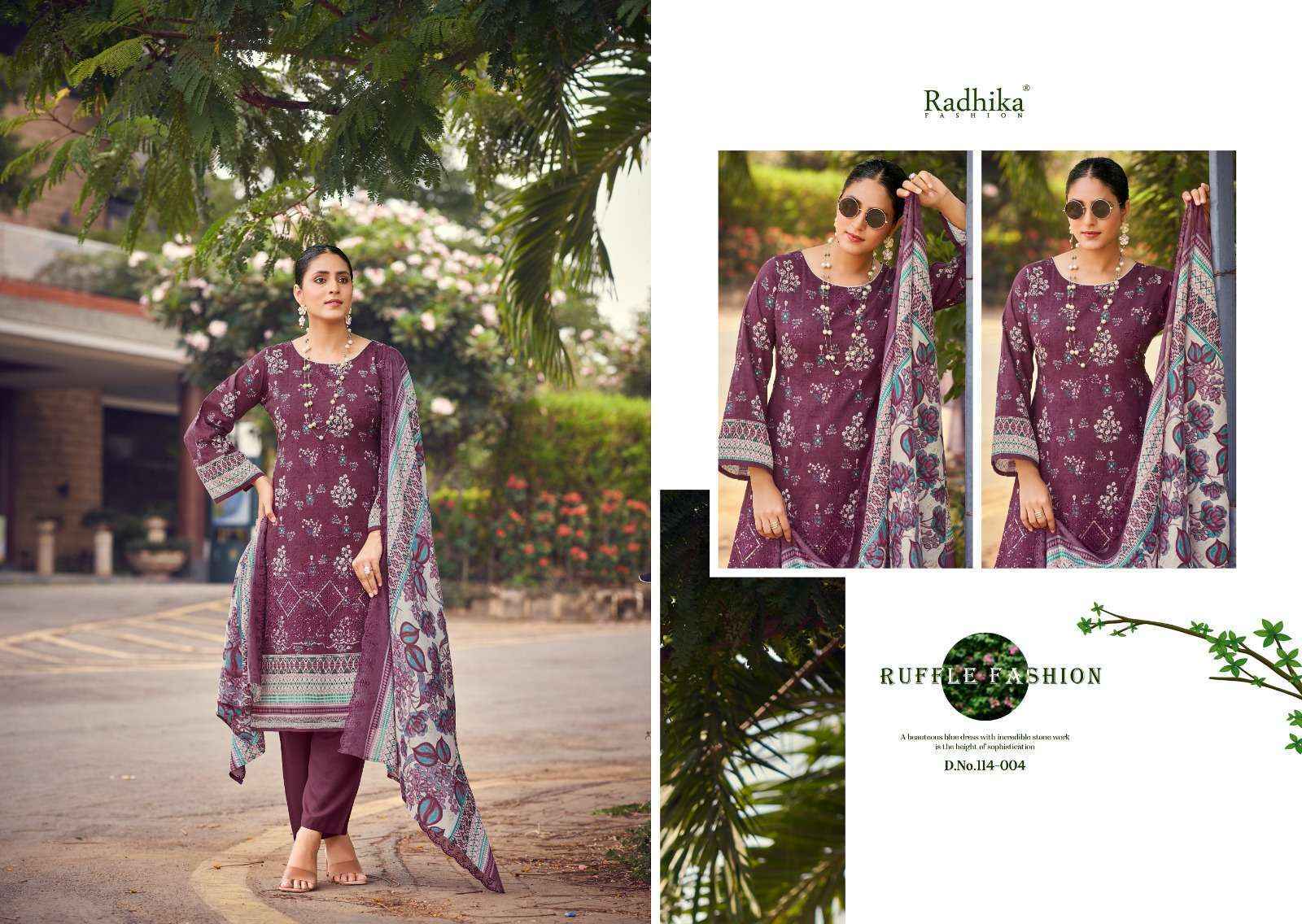 Radhika Fashion Azara Coco Lawn Cotton Dress Material (6 pcs Catalogue)