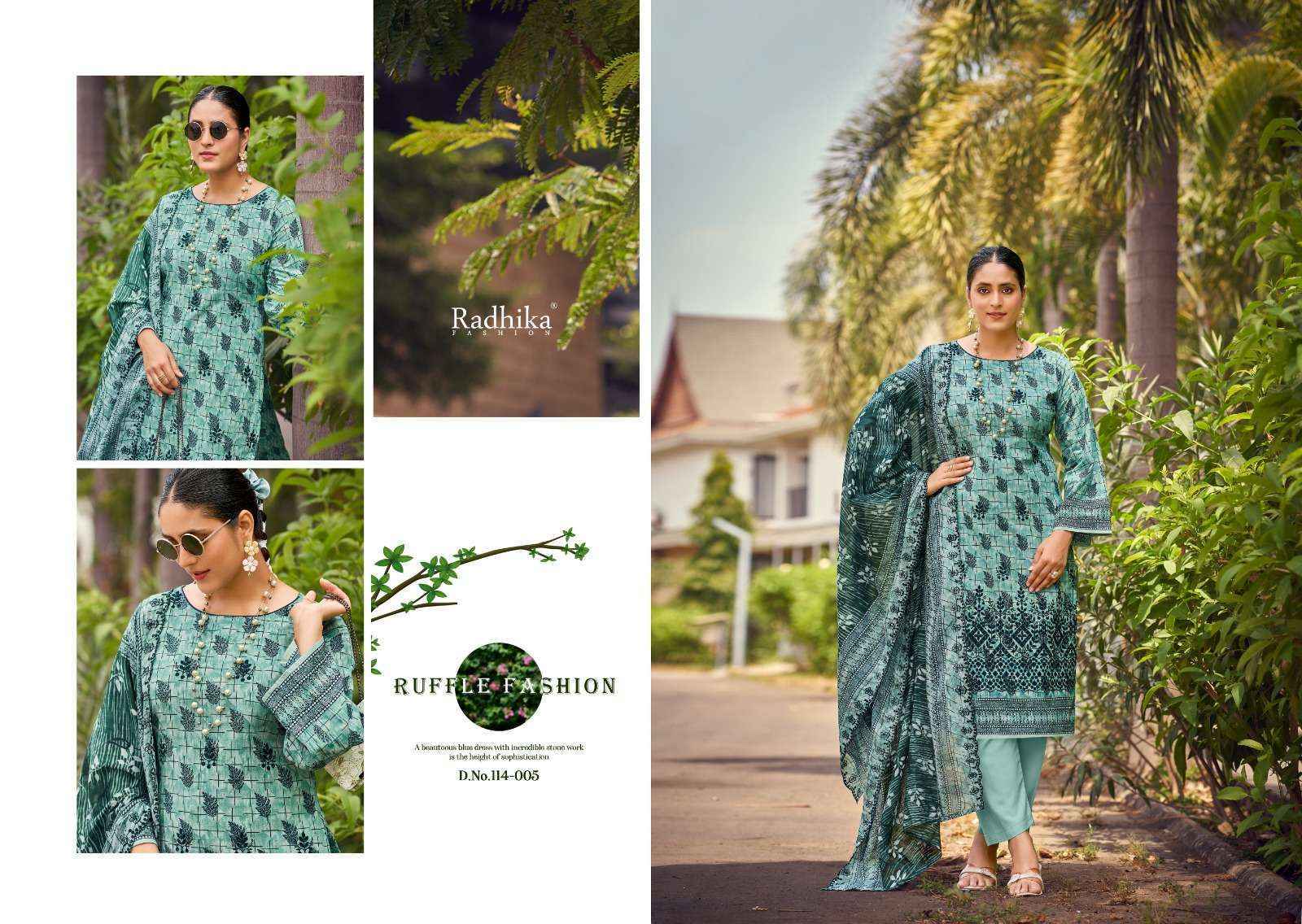 Radhika Fashion Azara Coco Lawn Cotton Dress Material (6 pcs Catalogue)