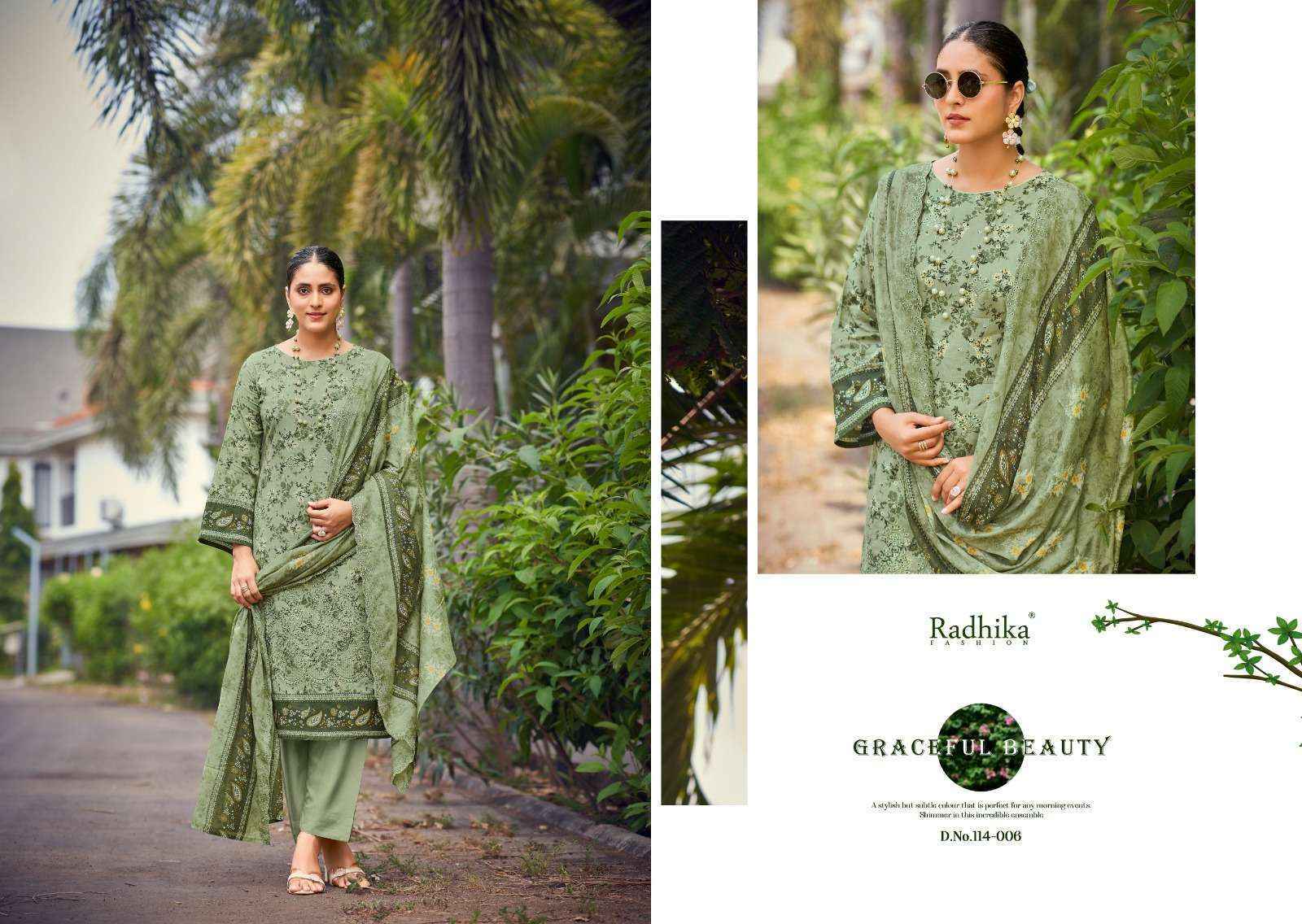 Radhika Fashion Azara Coco Lawn Cotton Dress Material (6 pcs Catalogue)