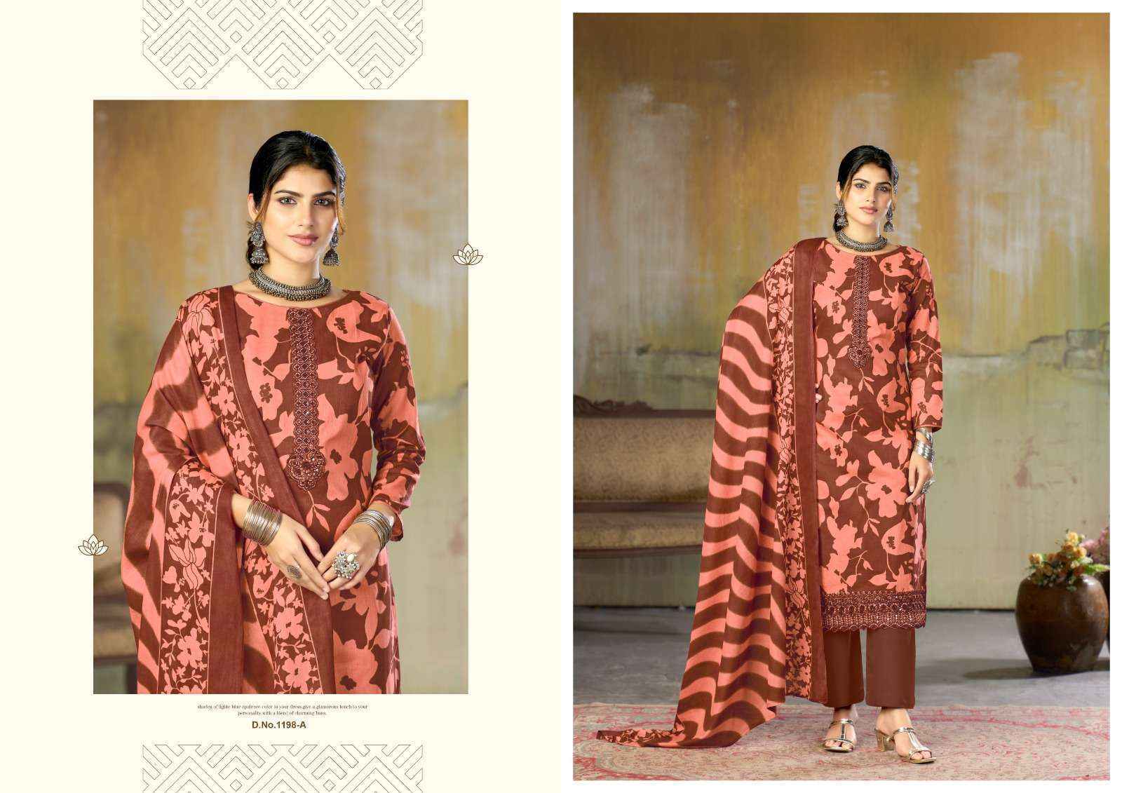 Radhika Fashion Azara Fitoor Lawn Cotton Dress Material (4 pcs Catalogue)