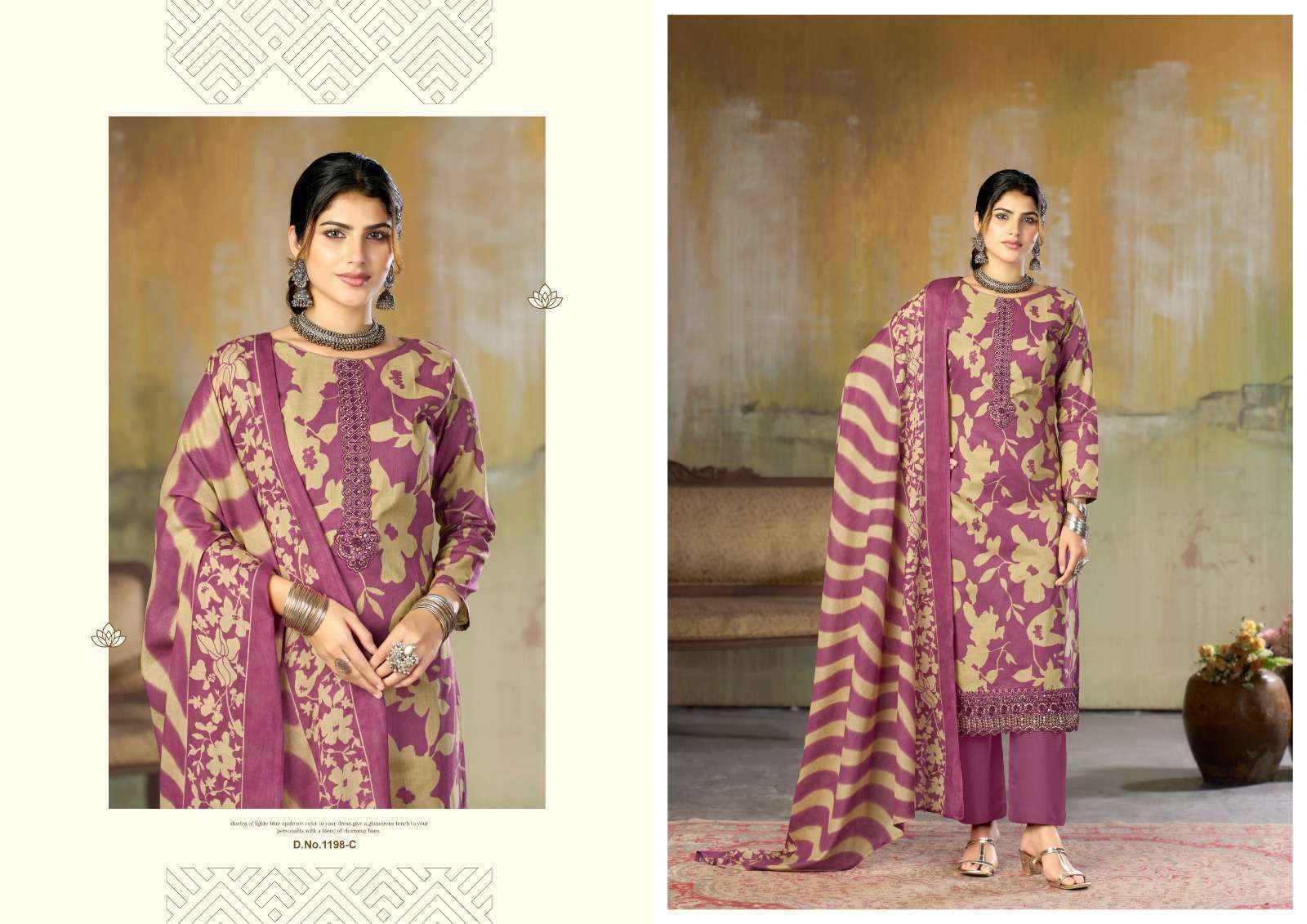 Radhika Fashion Azara Fitoor Lawn Cotton Dress Material (4 pcs Catalogue)