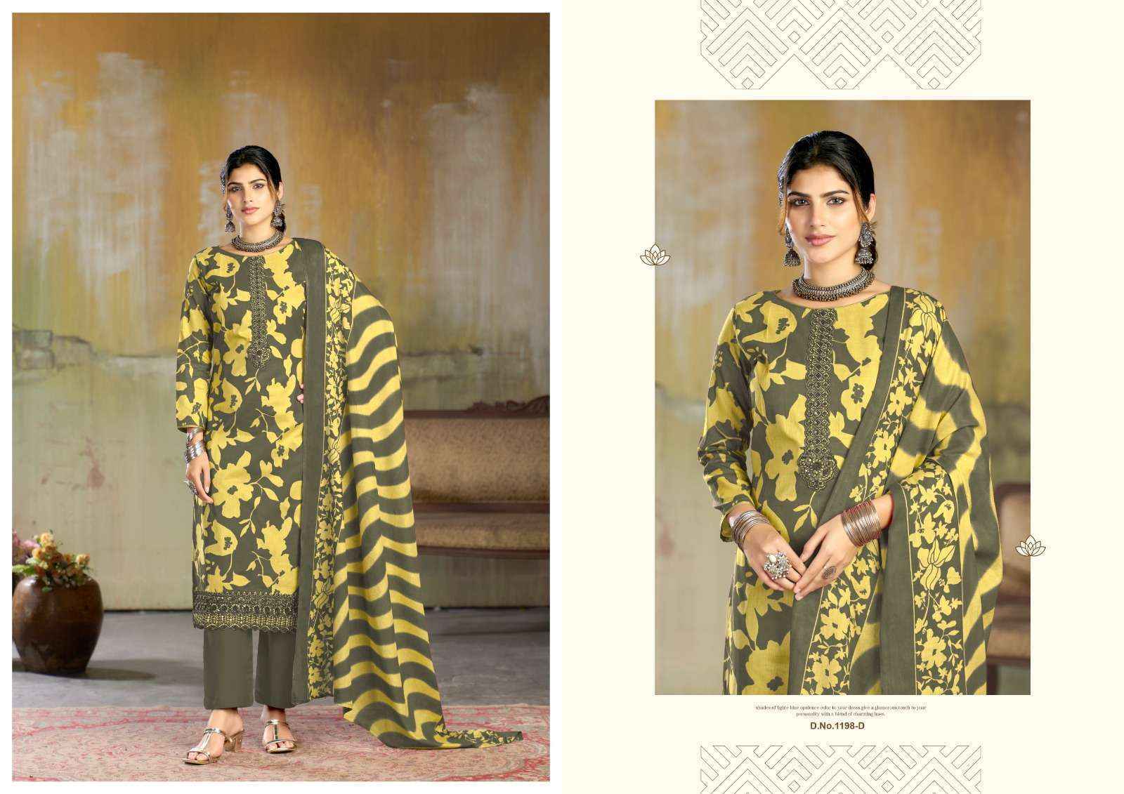 Radhika Fashion Azara Fitoor Lawn Cotton Dress Material (4 pcs Catalogue)
