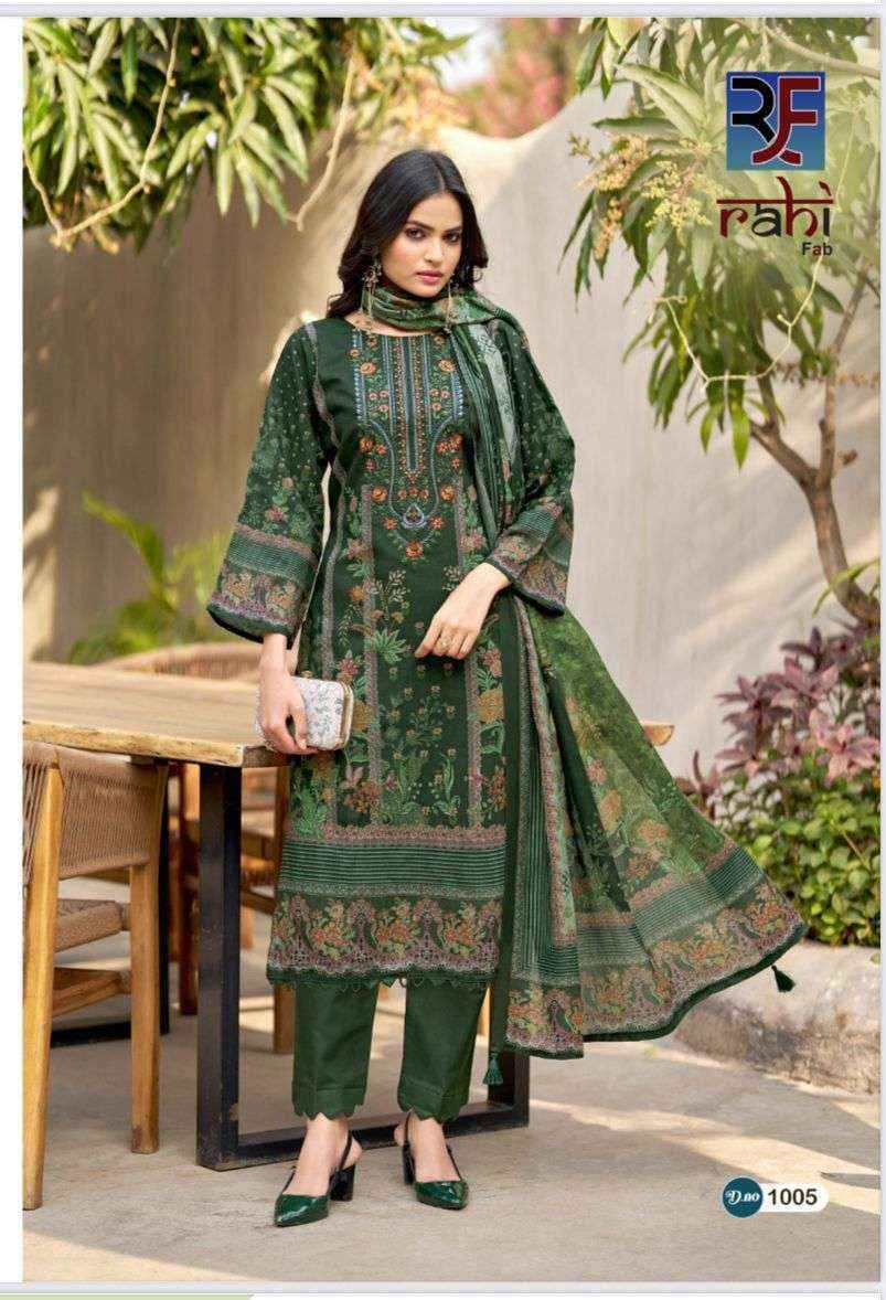 Rahi Fab Red Orchid Cotton Dress Material (8 pcs Catalogue)