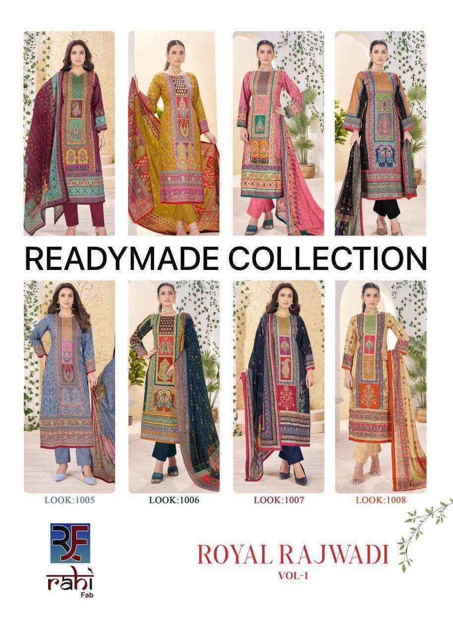 Rahi Fab Royal Rajwadi Vol-1 Readymade Lawn Cotton Dress (8 pcs Catalogue)