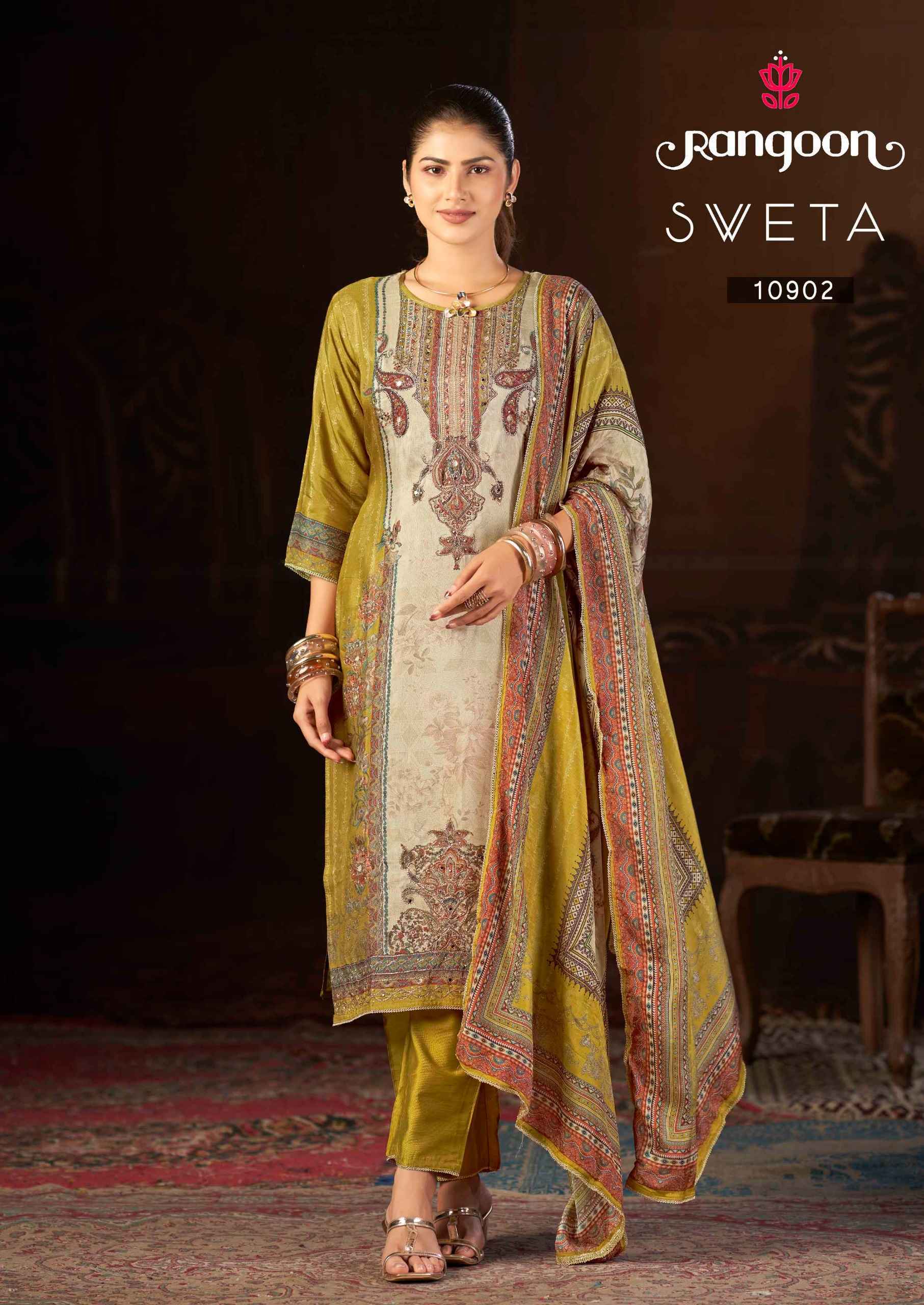 Rangoon Sweta Readymade Muslin Dress (4 pcs Catalogue)