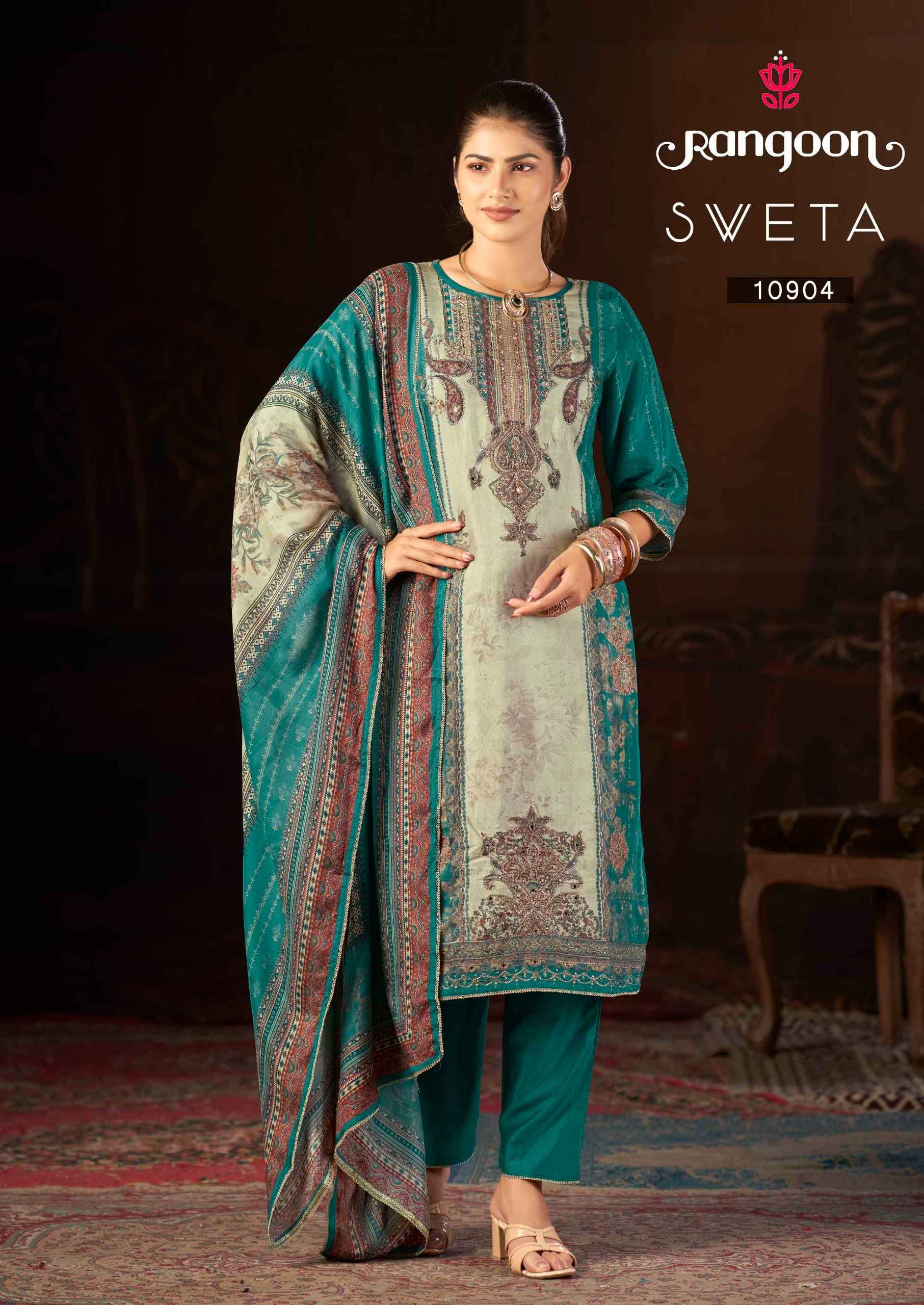 Rangoon Sweta Readymade Muslin Dress (4 pcs Catalogue)