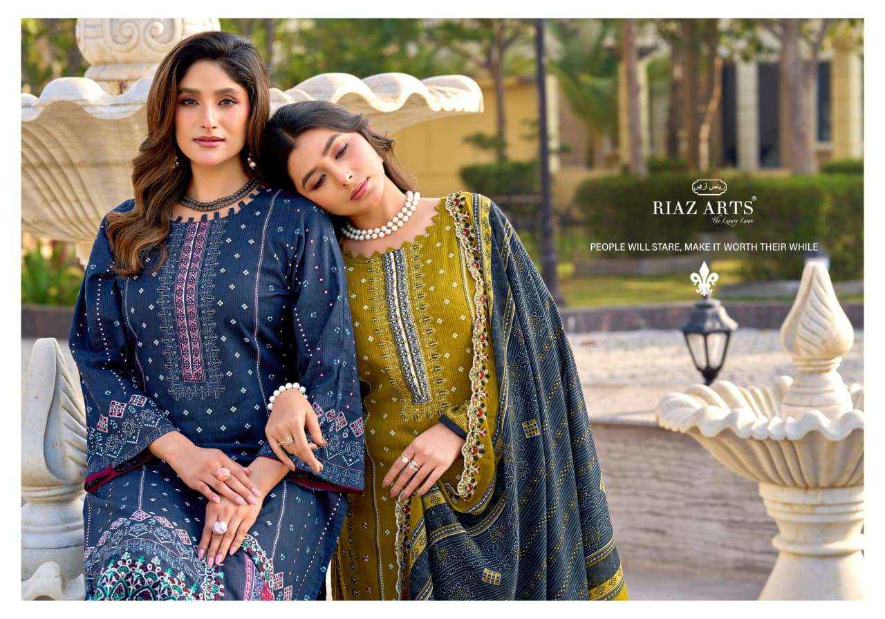 Riaz Arts Bin Saeed Vol-16 Cotton Cambric Dress Material (6 pcs Catalogue)