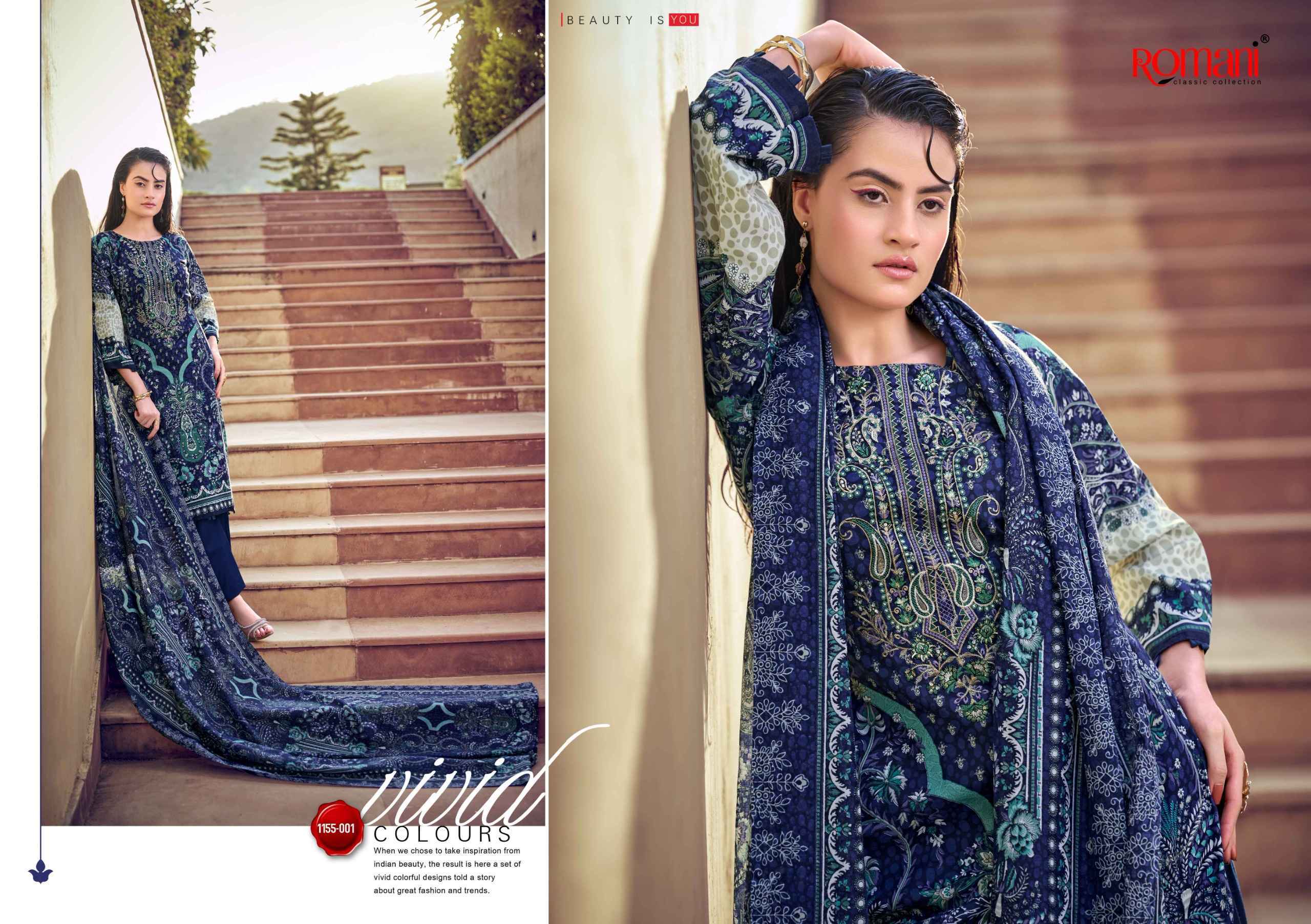 Romani Needle Wonder Vol-14 Cotton Dress Material (8 pcs Catalogue)
