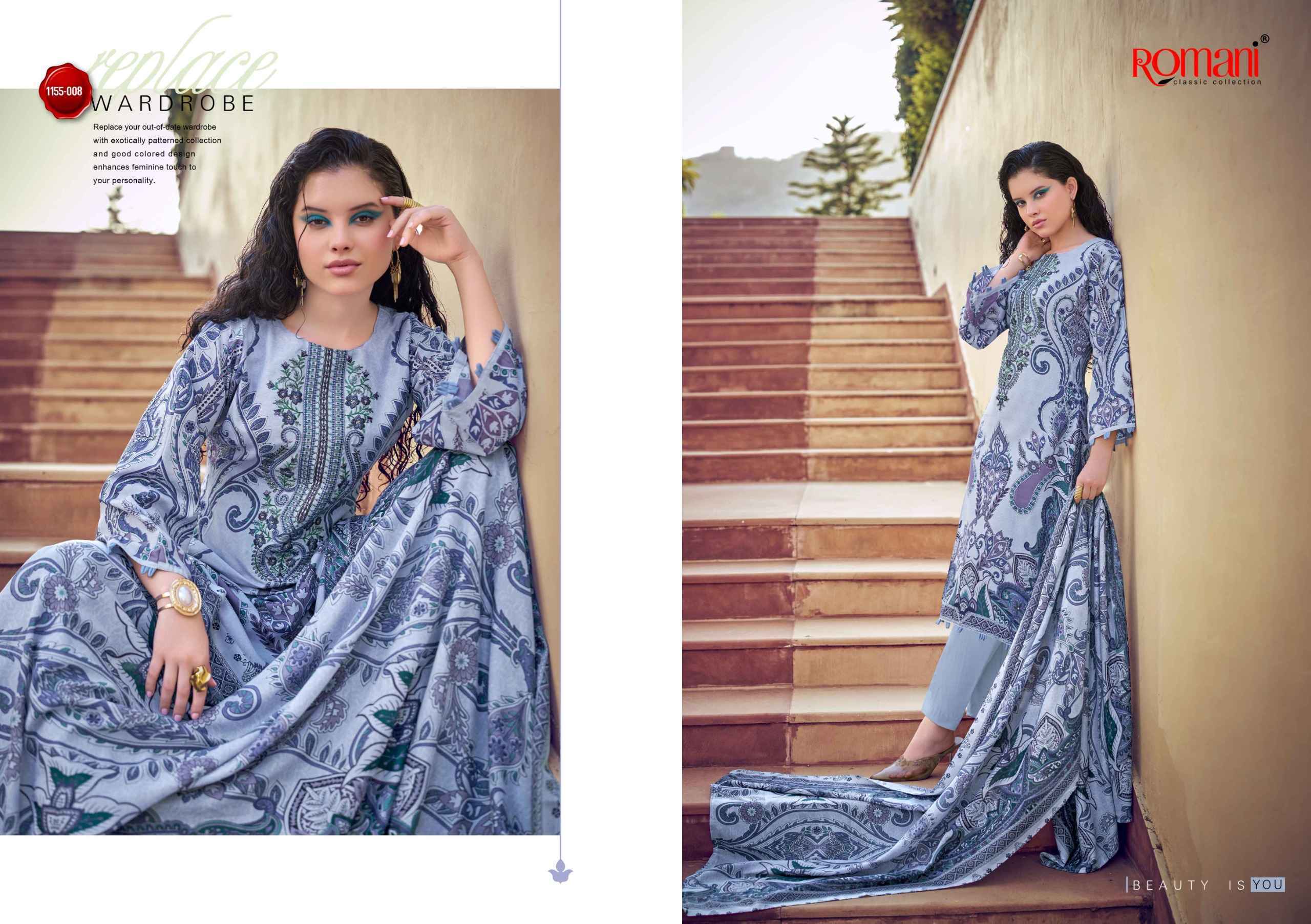 Romani Needle Wonder Vol-14 Cotton Dress Material (8 pcs Catalogue)