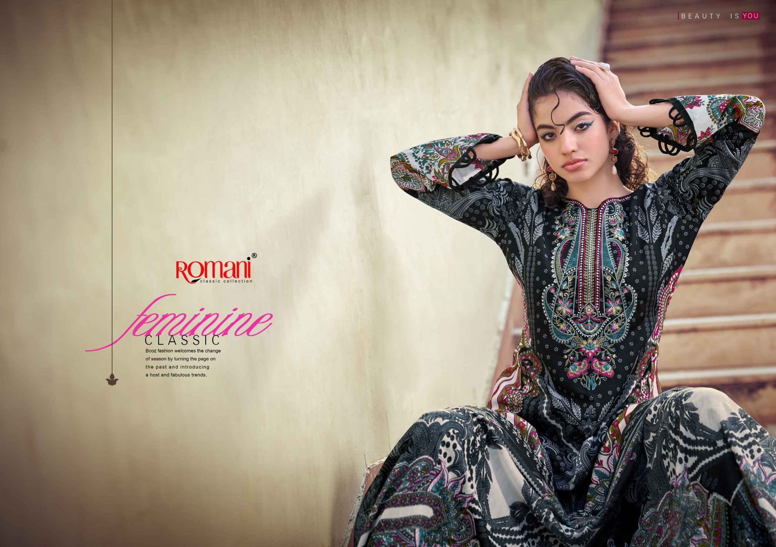 Romani Needle Wonder Vol-14 Cotton Dress Material (8 pcs Catalogue)