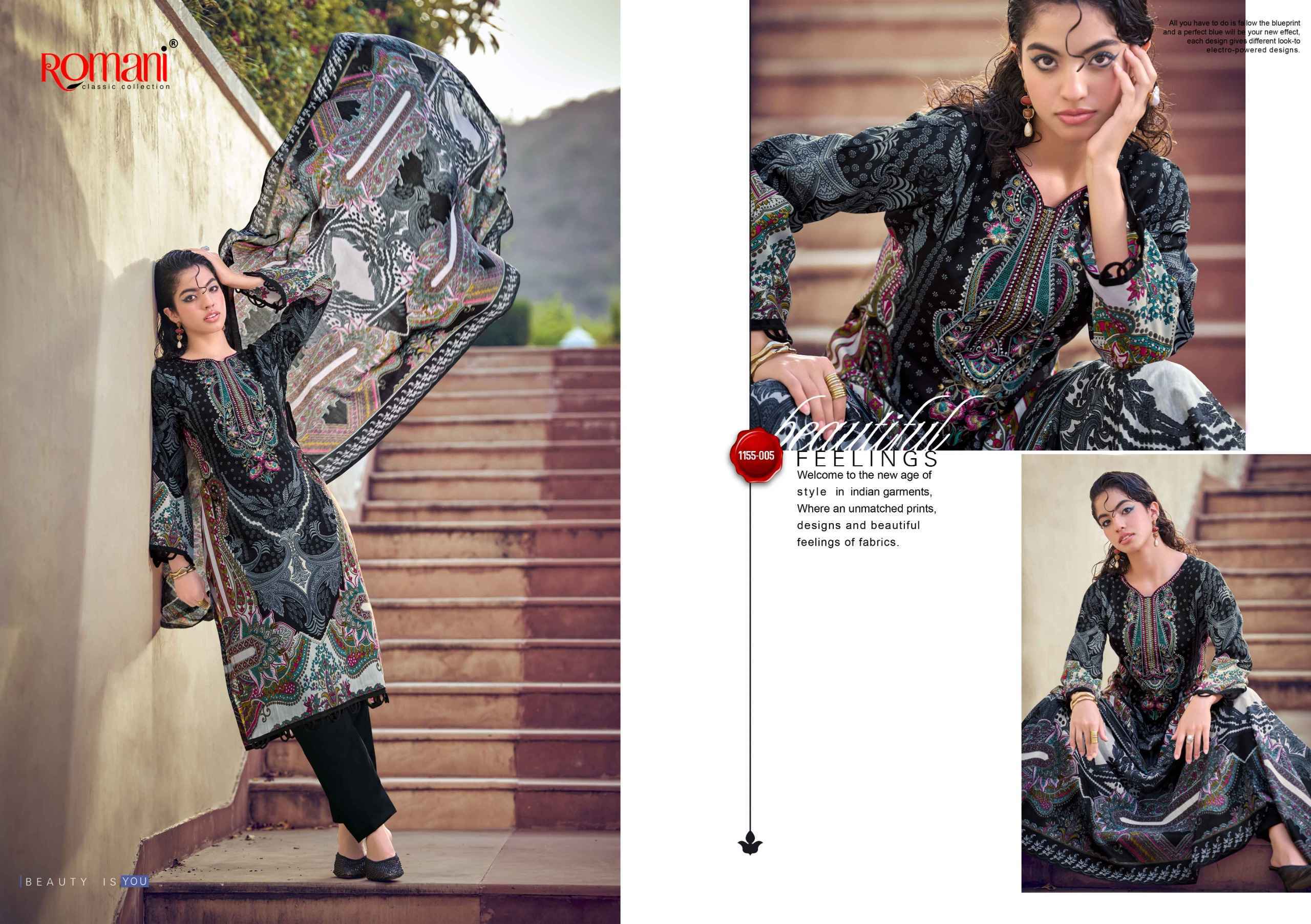 Romani Needle Wonder Vol-14 Cotton Dress Material (8 pcs Catalogue)