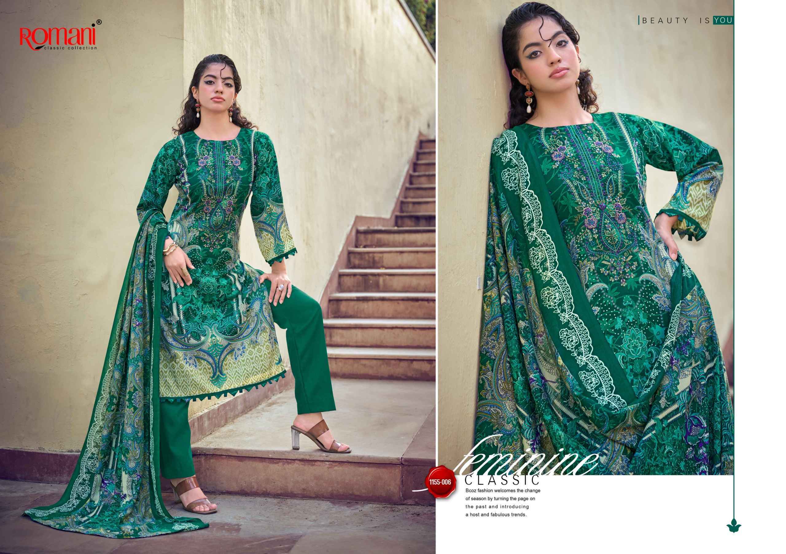 Romani Needle Wonder Vol-14 Cotton Dress Material (8 pcs Catalogue)