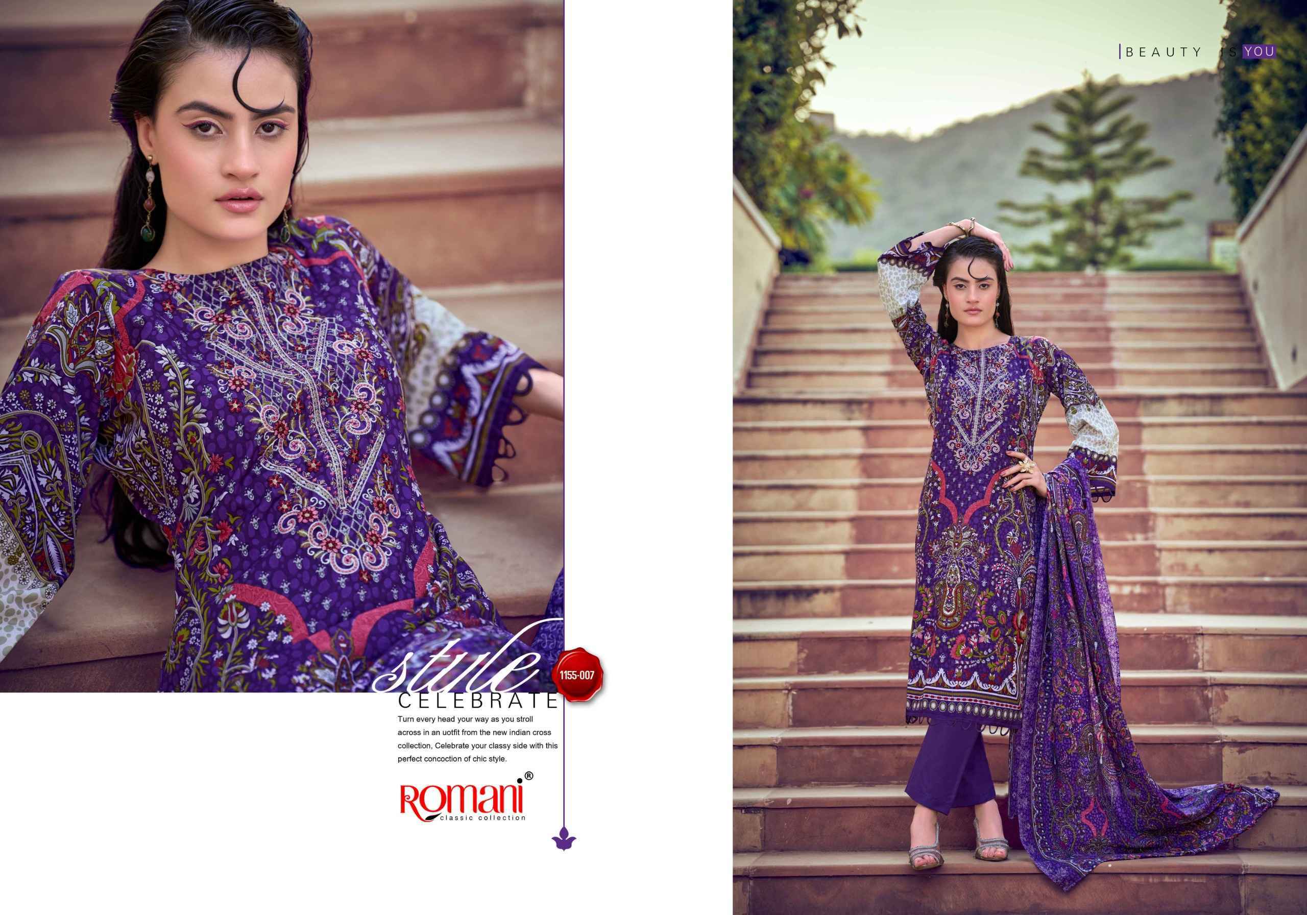 Romani Needle Wonder Vol-14 Cotton Dress Material (8 pcs Catalogue)