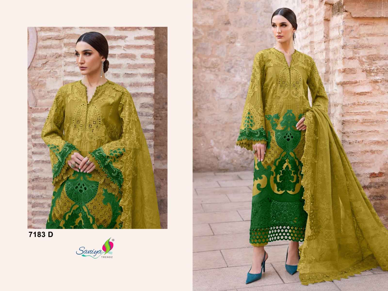 Saniya Trendz D No-7183 Cotton Dress Material (4 pcs Catalogue)