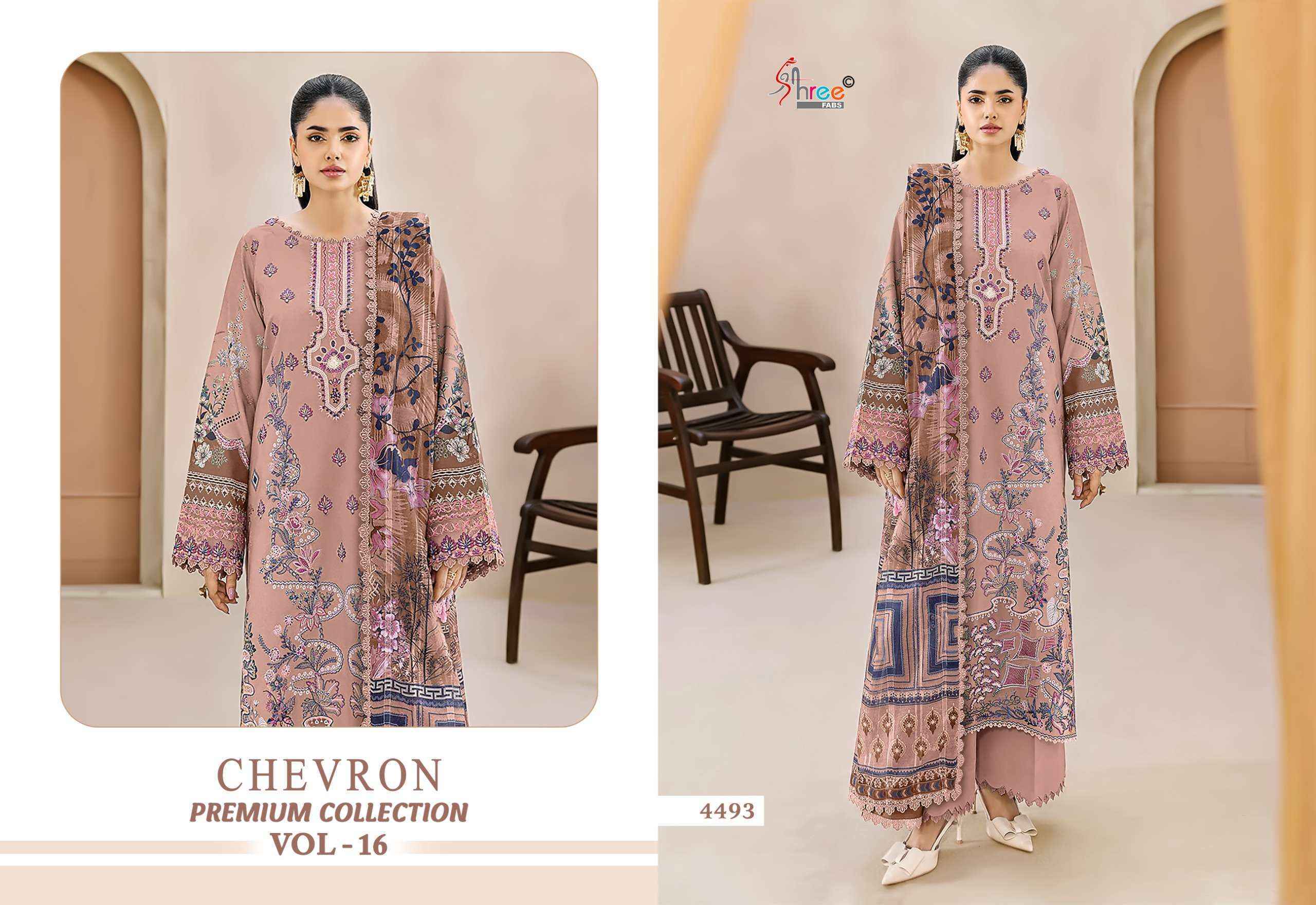 Shree Fabs Chevron Premium Collection Vol-16 Cotton Dress Material (8 pcs Catalogue)