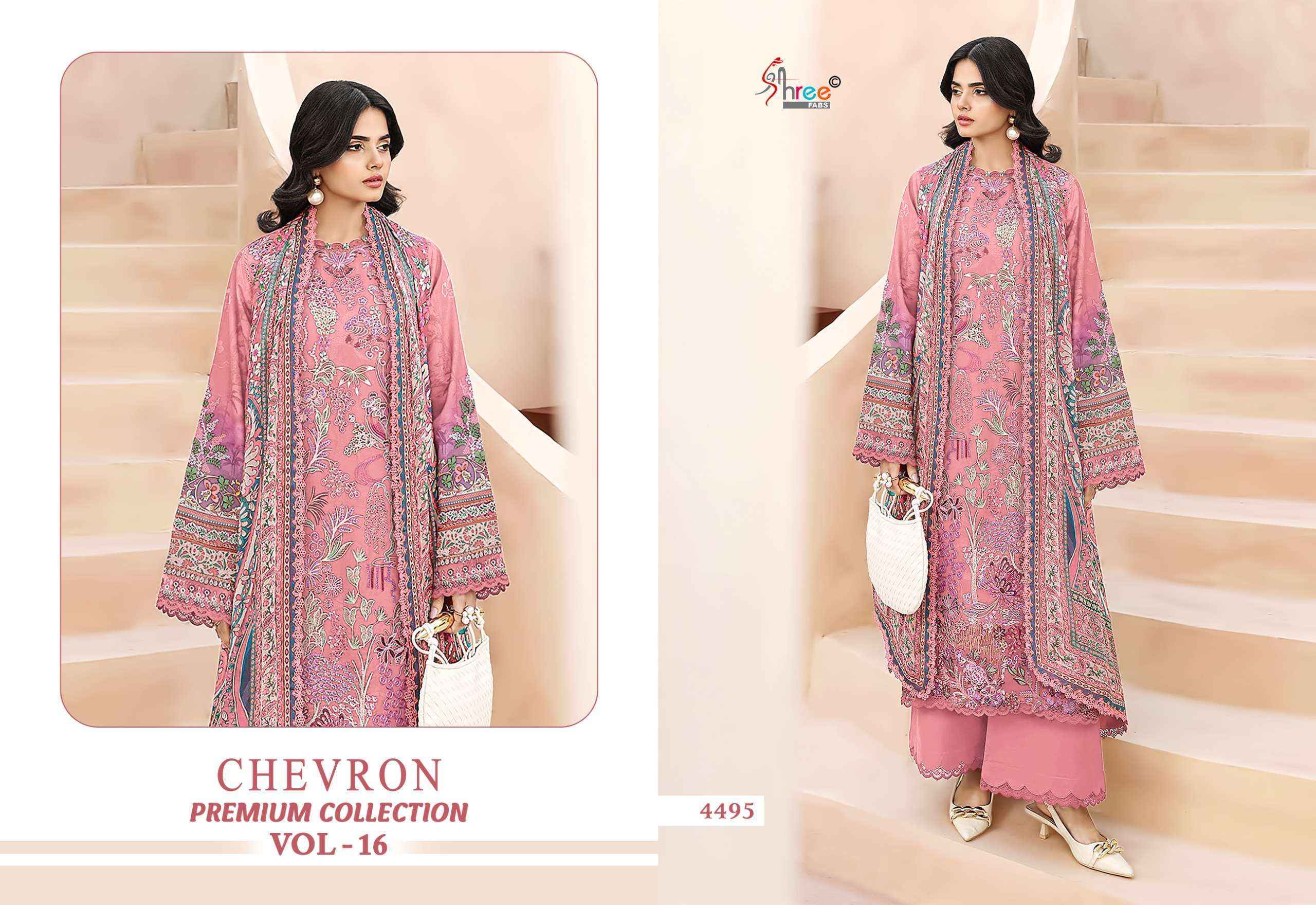 Shree Fabs Chevron Premium Collection Vol-16 Cotton Dress Material (8 pcs Catalogue)