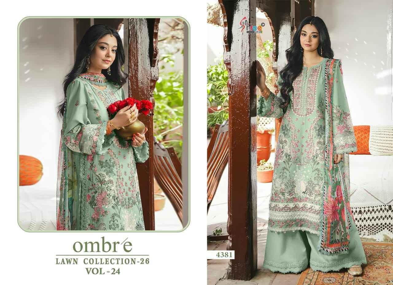 Shree Fabs Ombre Lawn Collection 26 Vol-24 Cotton Dress Material (6 pcs Catalogue)