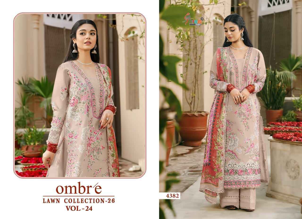 Shree Fabs Ombre Lawn Collection 26 Vol-24 Cotton Dress Material (6 pcs Catalogue)