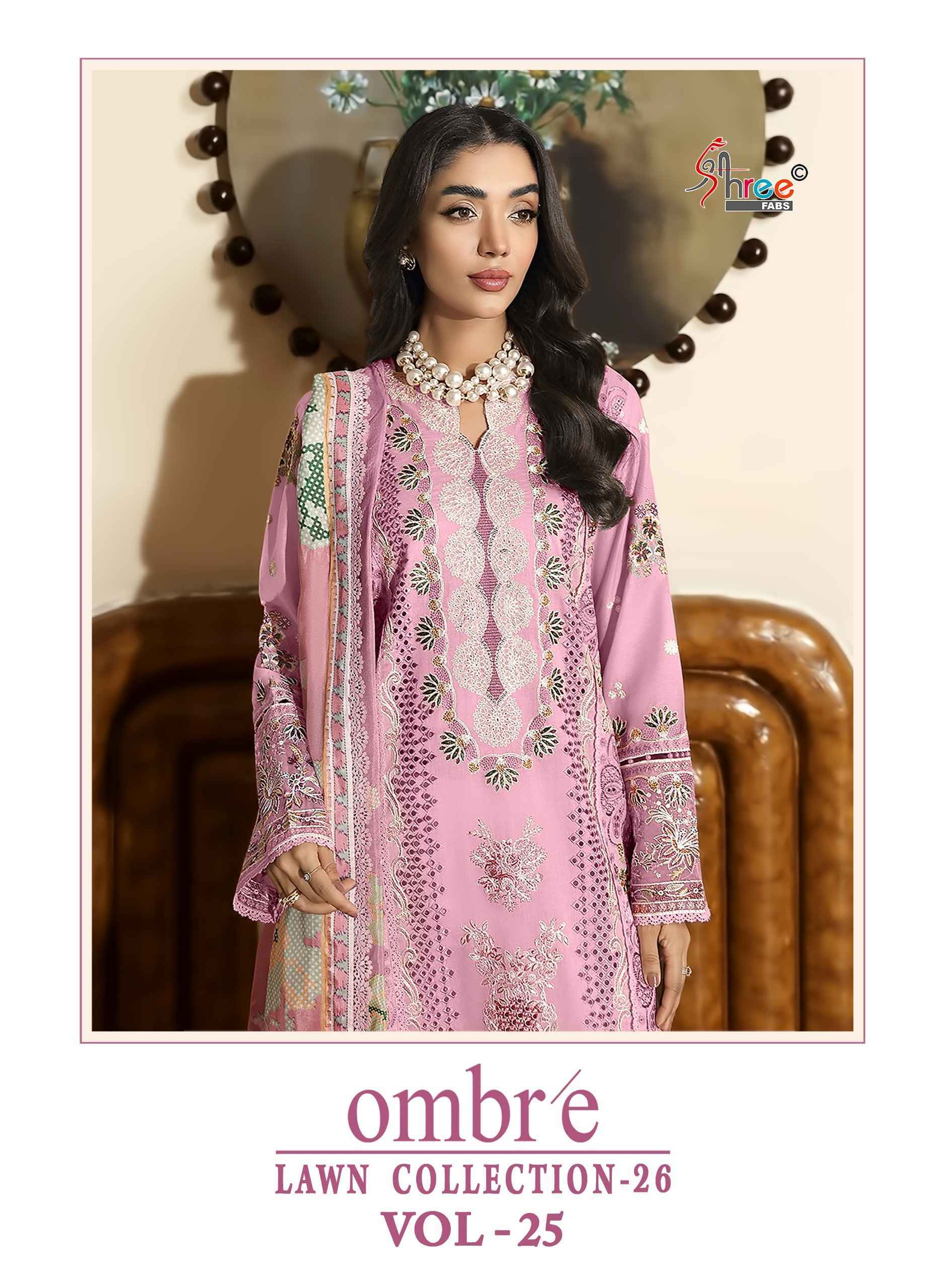 Shree Fabs Ombre Lawn Collection 26 Vol-25 Cotton Dress Material (6 pcs Catalogue)