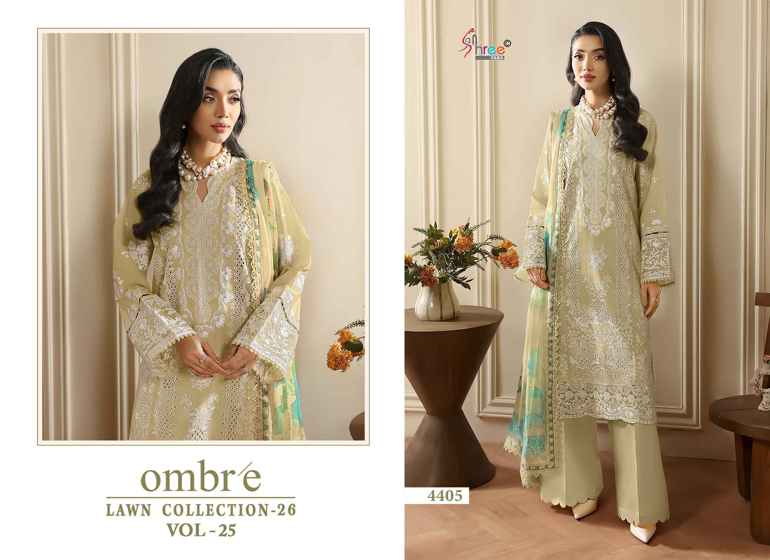 Shree Fabs Ombre Lawn Collection 26 Vol-25 Cotton Dress Material (6 pcs Catalogue)