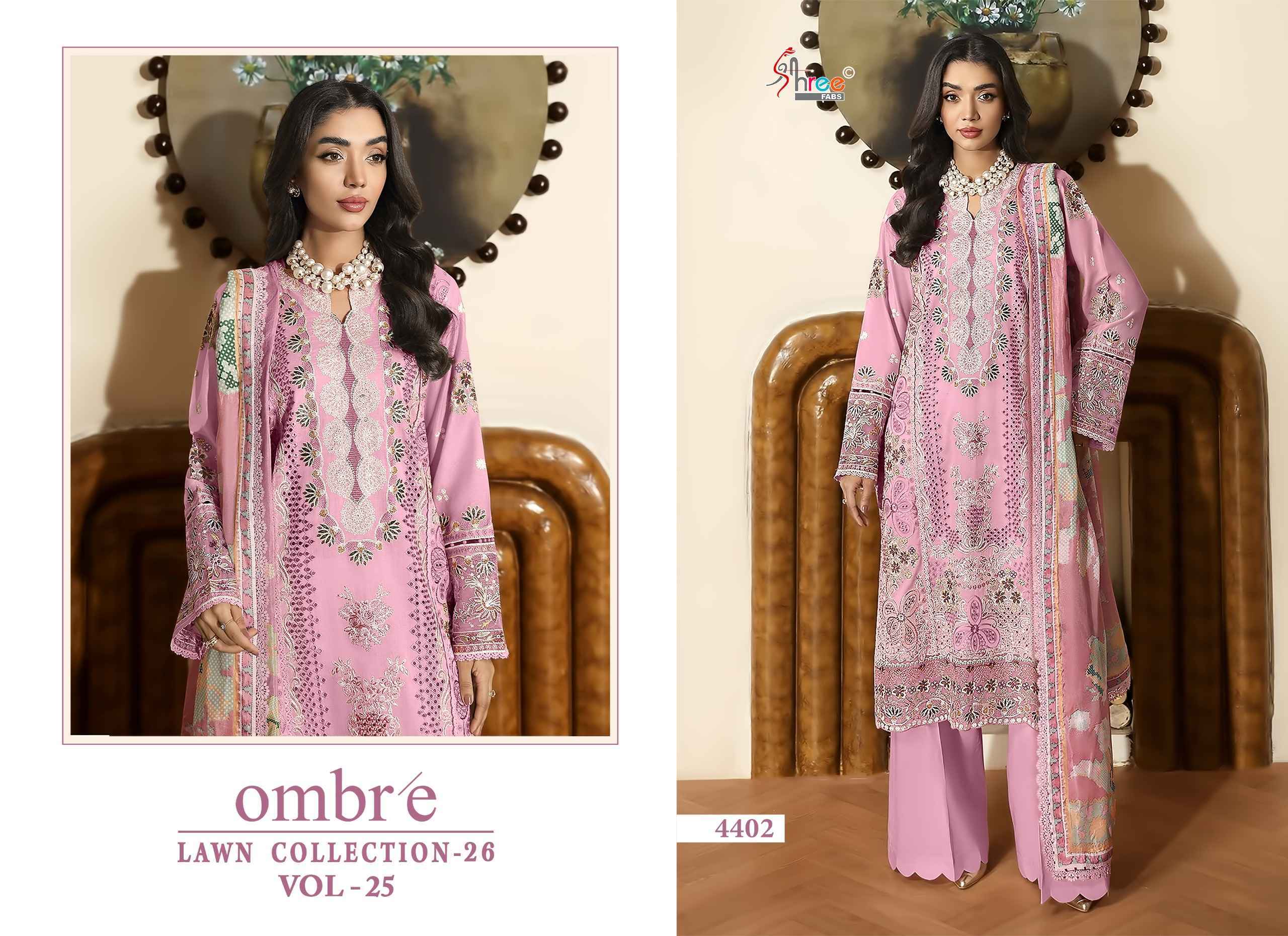 Shree Fabs Ombre Lawn Collection 26 Vol-25 Cotton Dress Material (6 pcs Catalogue)