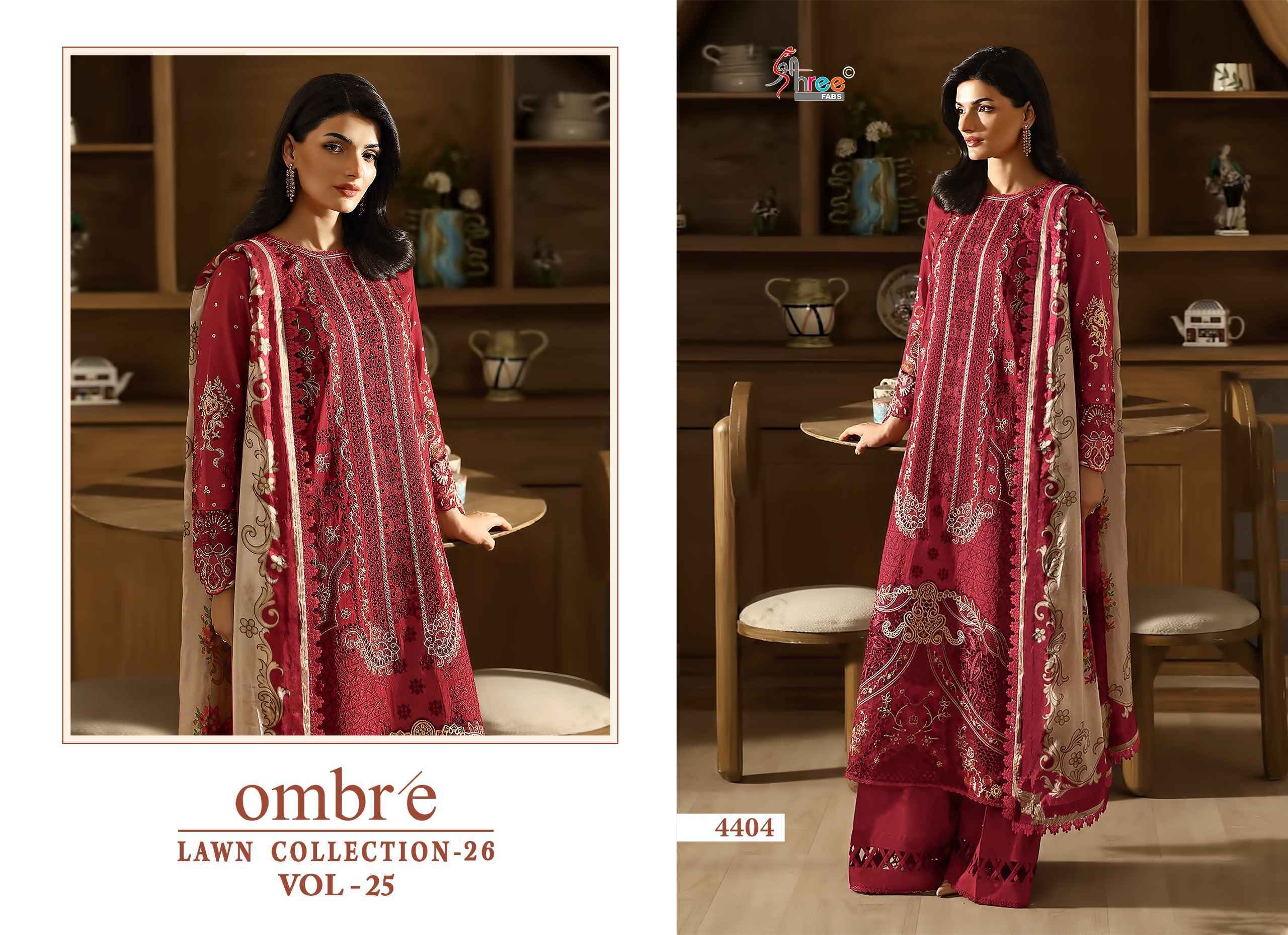 Shree Fabs Ombre Lawn Collection 26 Vol-25 Cotton Dress Material (6 pcs Catalogue)