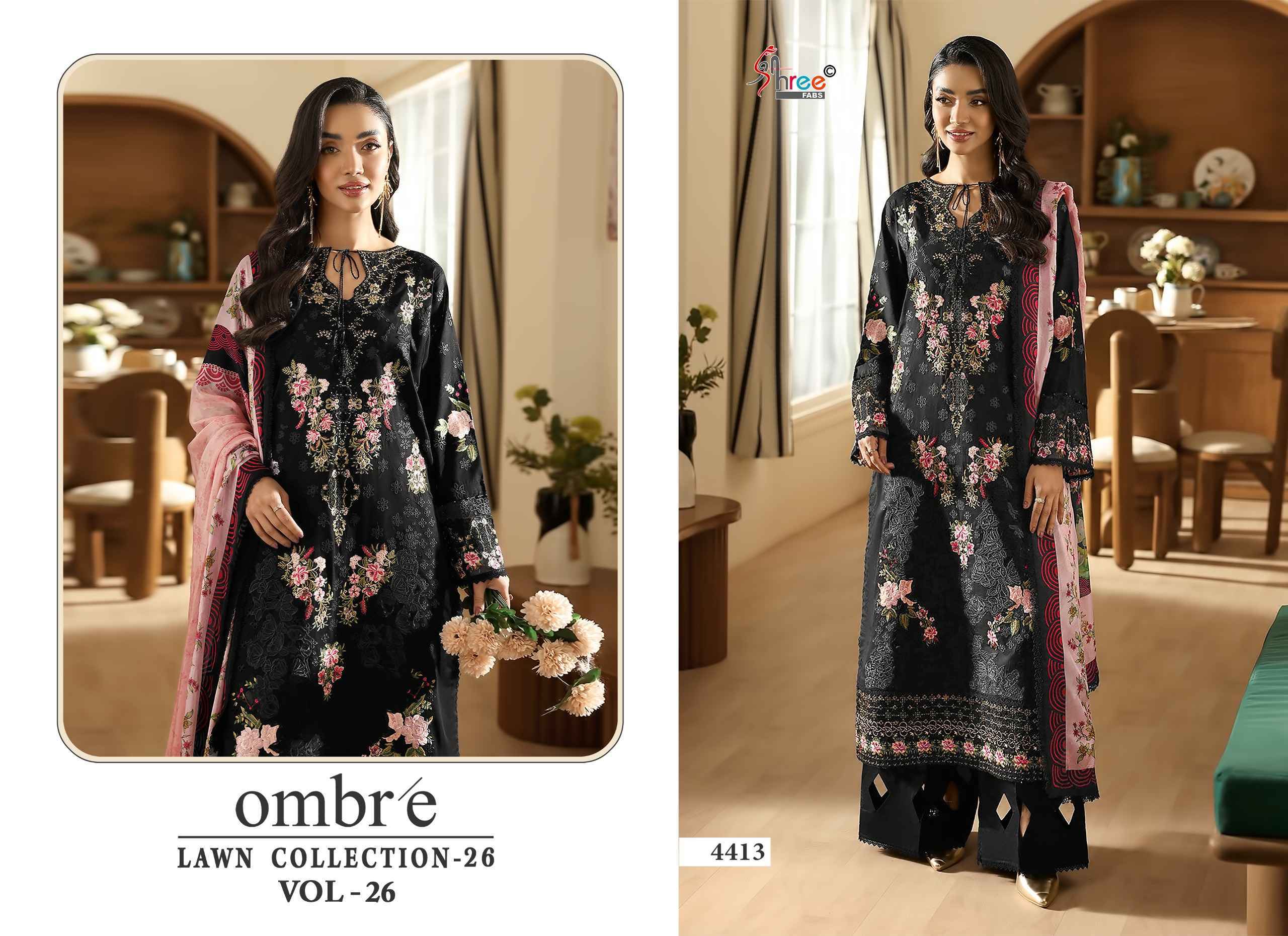Shree Fabs Ombre Lawn Collection 26 Vol-26 Cotton Dress Material (6 pcs Catalogue)