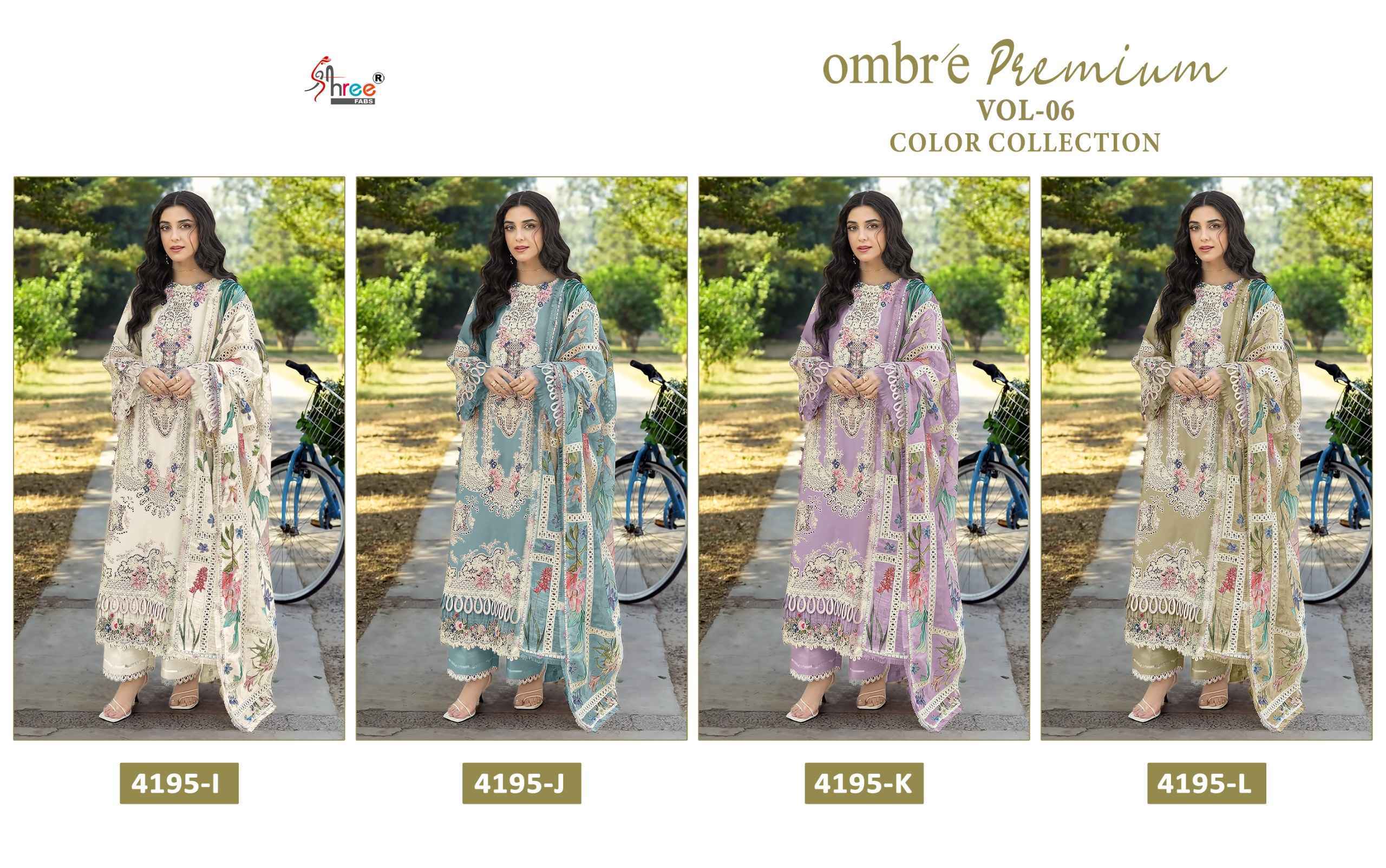 Shree Fabs Ombre Premium Vol-6 Colour Collection Cotton Dress Material (4 pcs Catalogue)