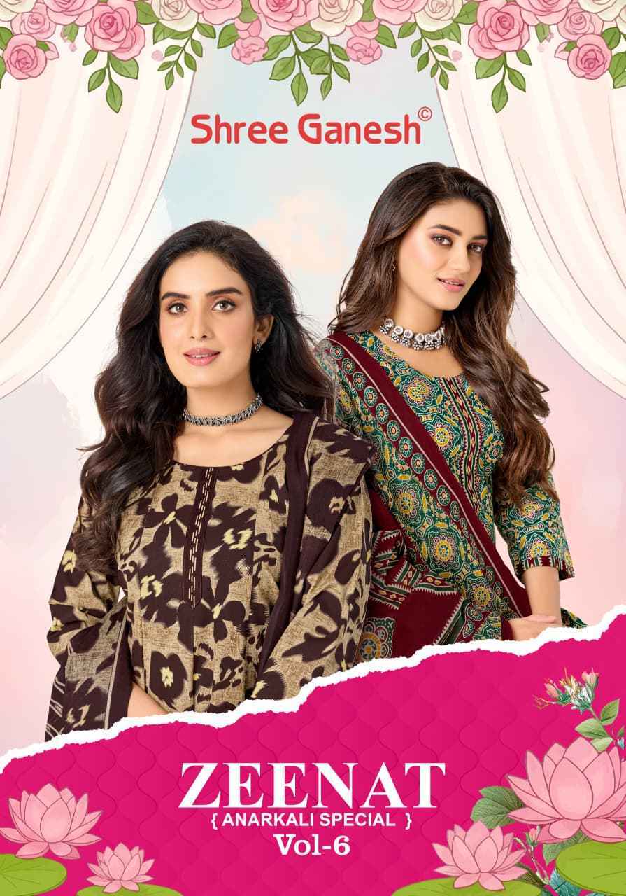 Shree Ganesh Zeenat Vol-6 Cotton Readymade Suit (10 pcs Catalogue)