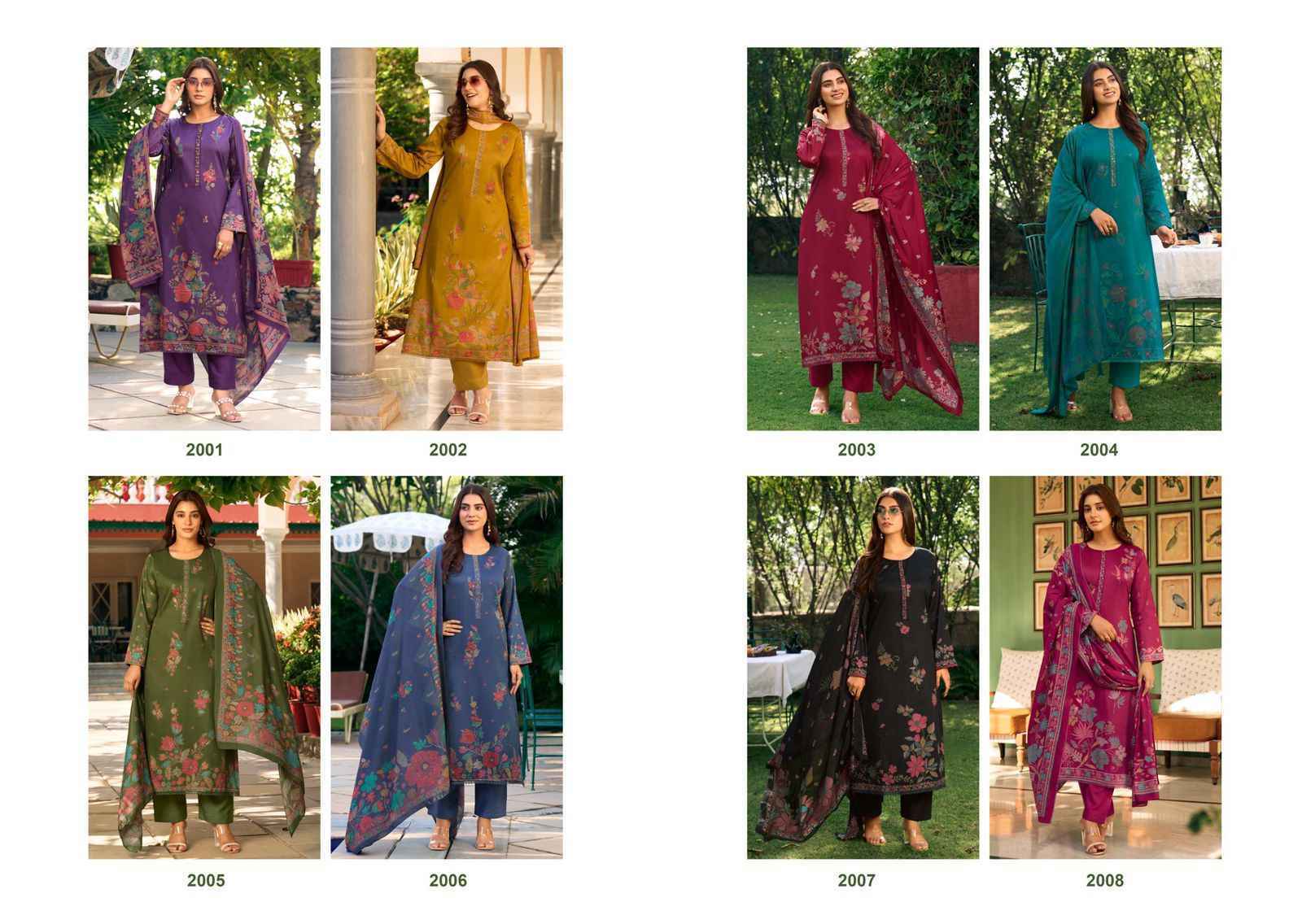 Sunrise Sanaya Vol-2 Jam Satin Dress Material (8 pcs Catalogue)