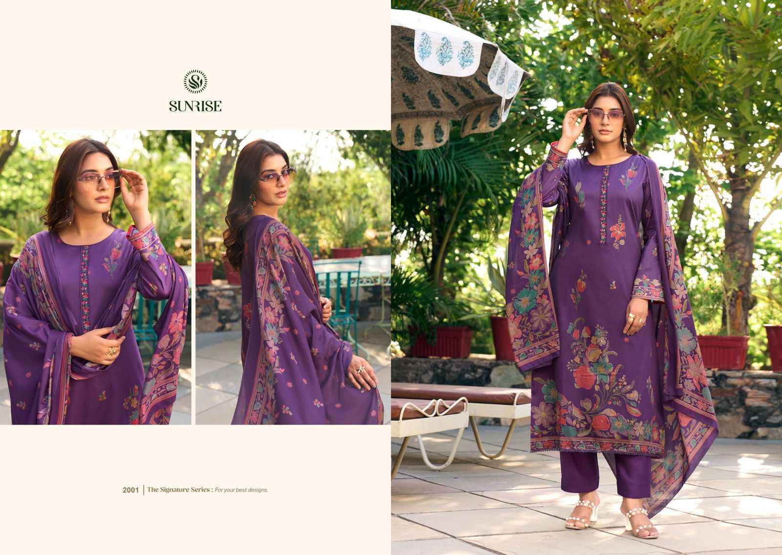 Sunrise Sanaya Vol-2 Jam Satin Dress Material (8 pcs Catalogue)