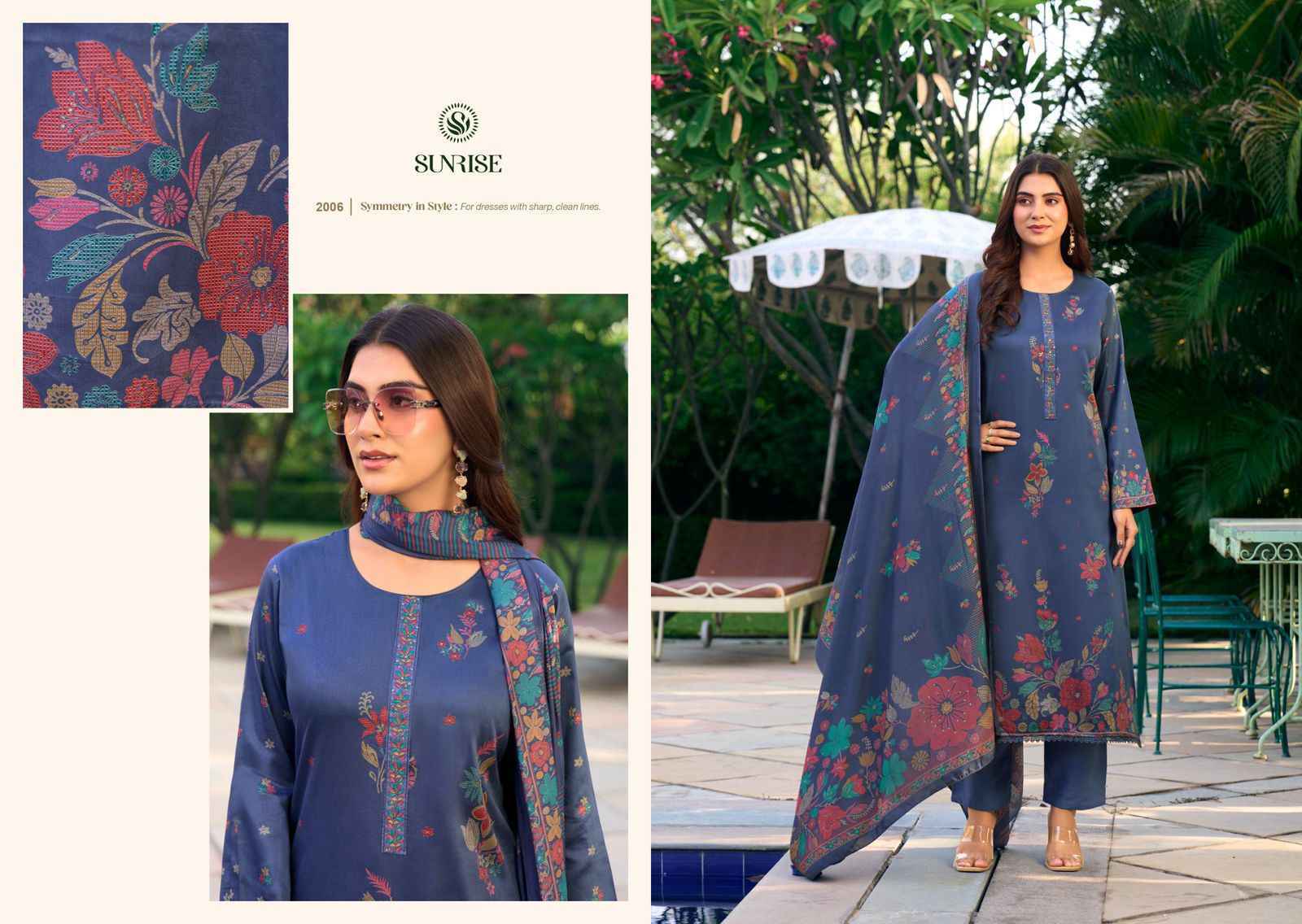 Sunrise Sanaya Vol-2 Jam Satin Dress Material (8 pcs Catalogue)