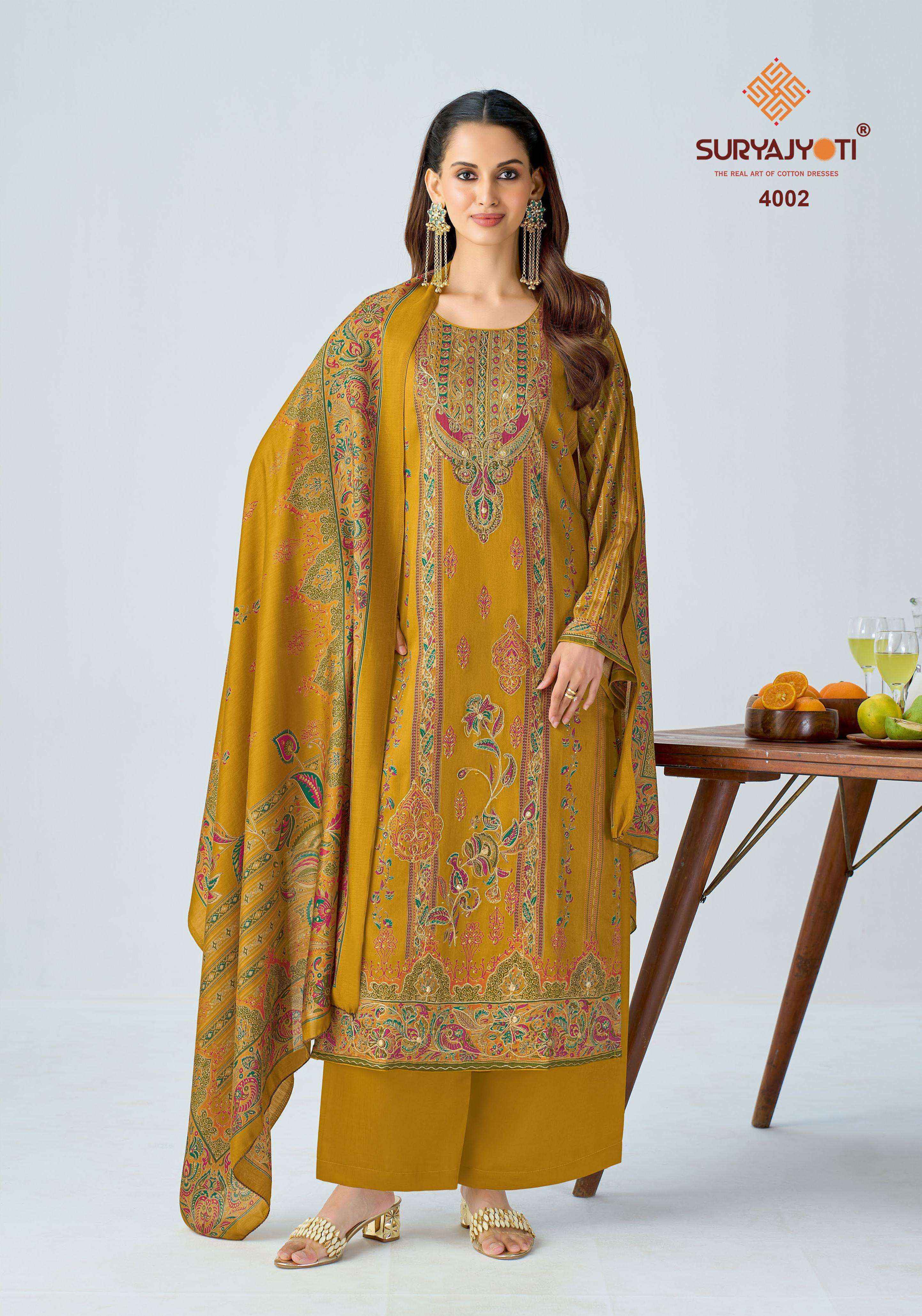 Suryajyoti Kamila Vol-4 Jam Satin Dress Material (6 Pcs Catalouge)
