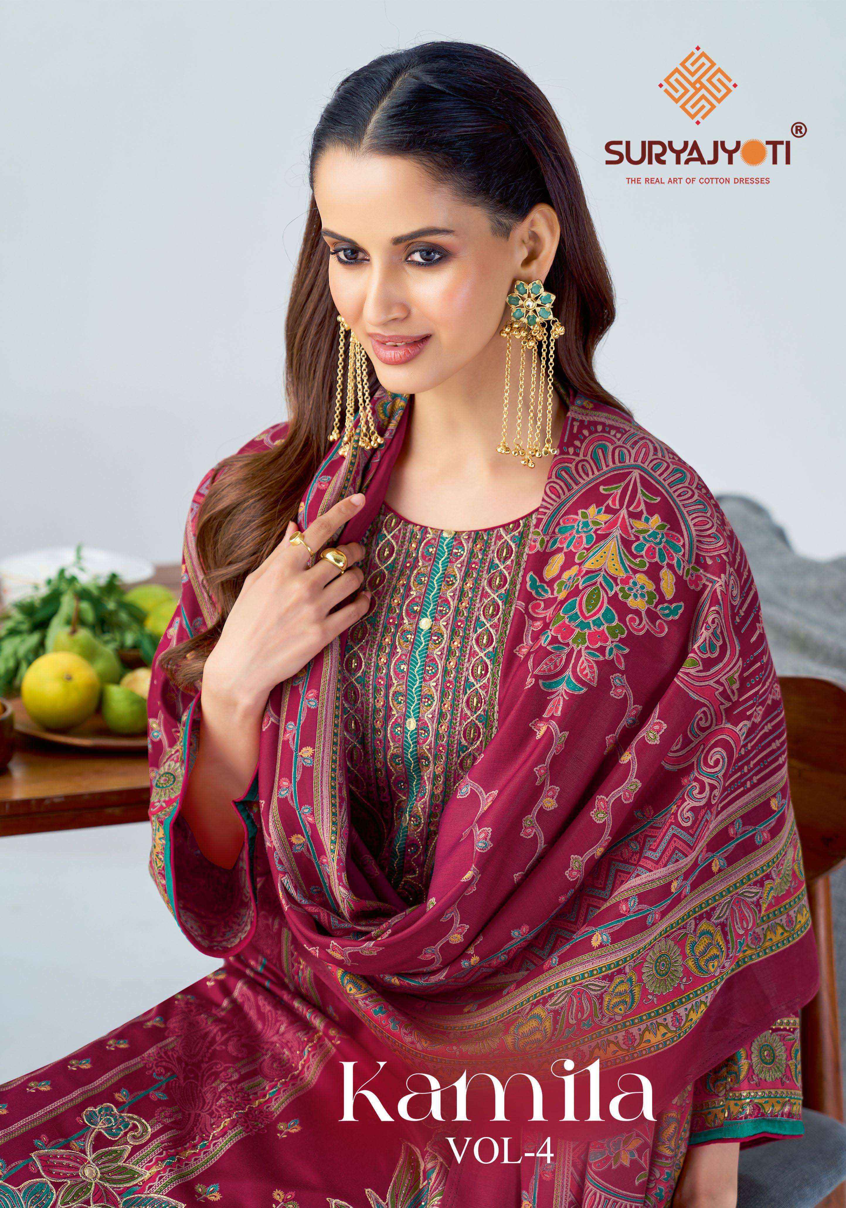 Suryajyoti Kamila Vol-4 Jam Satin Dress Material (6 Pcs Catalouge)
