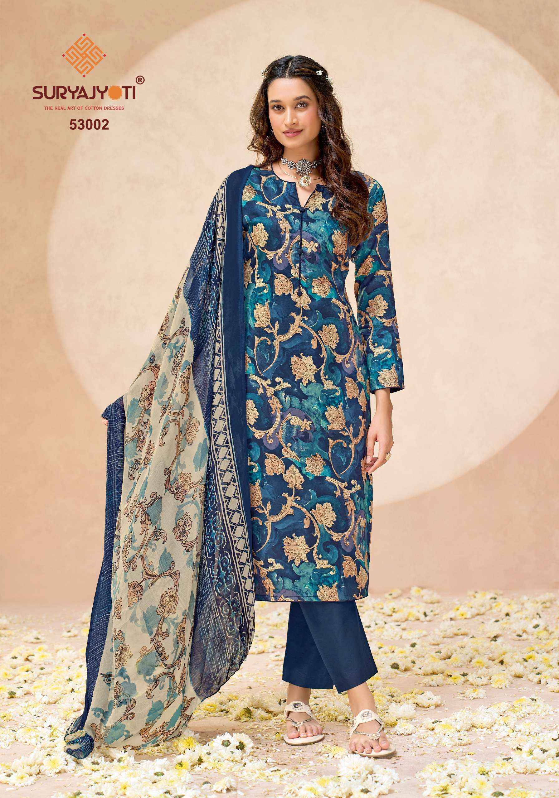 Suryajyoti Naishaa Vol-53 Jam Satin Dress Material (10 pcs Catalogue)