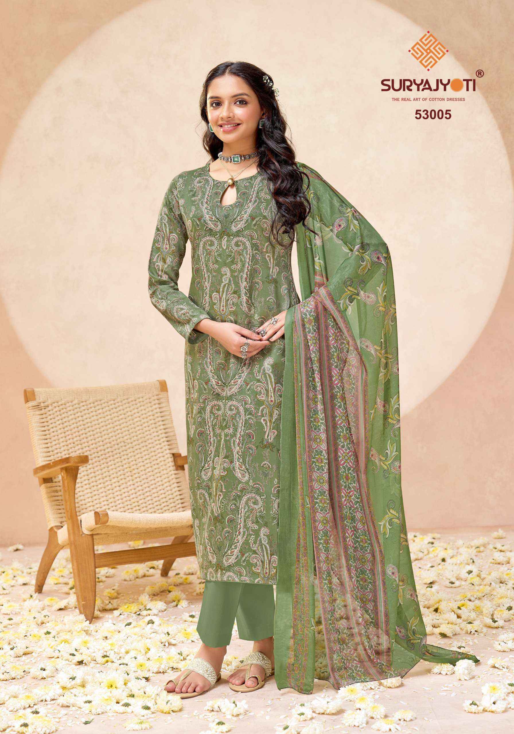 Suryajyoti Naishaa Vol-53 Jam Satin Dress Material (10 pcs Catalogue)