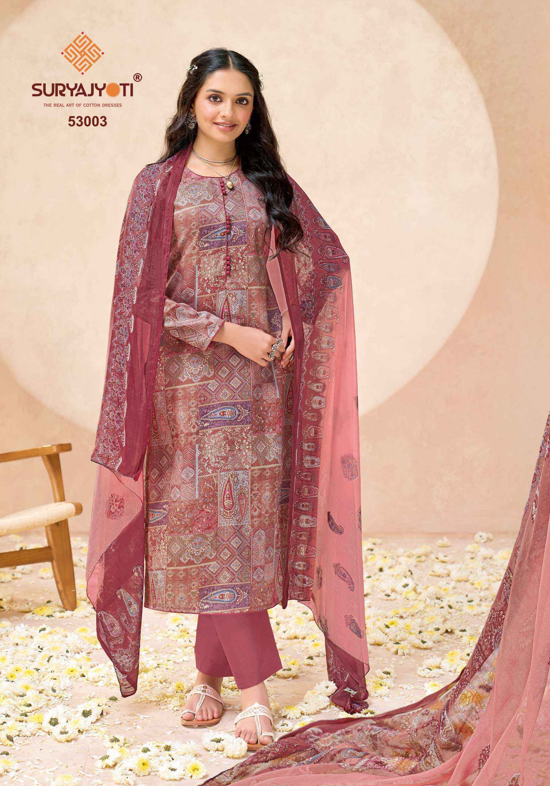 Suryajyoti Naishaa Vol-53 Jam Satin Dress Material (10 pcs Catalogue)