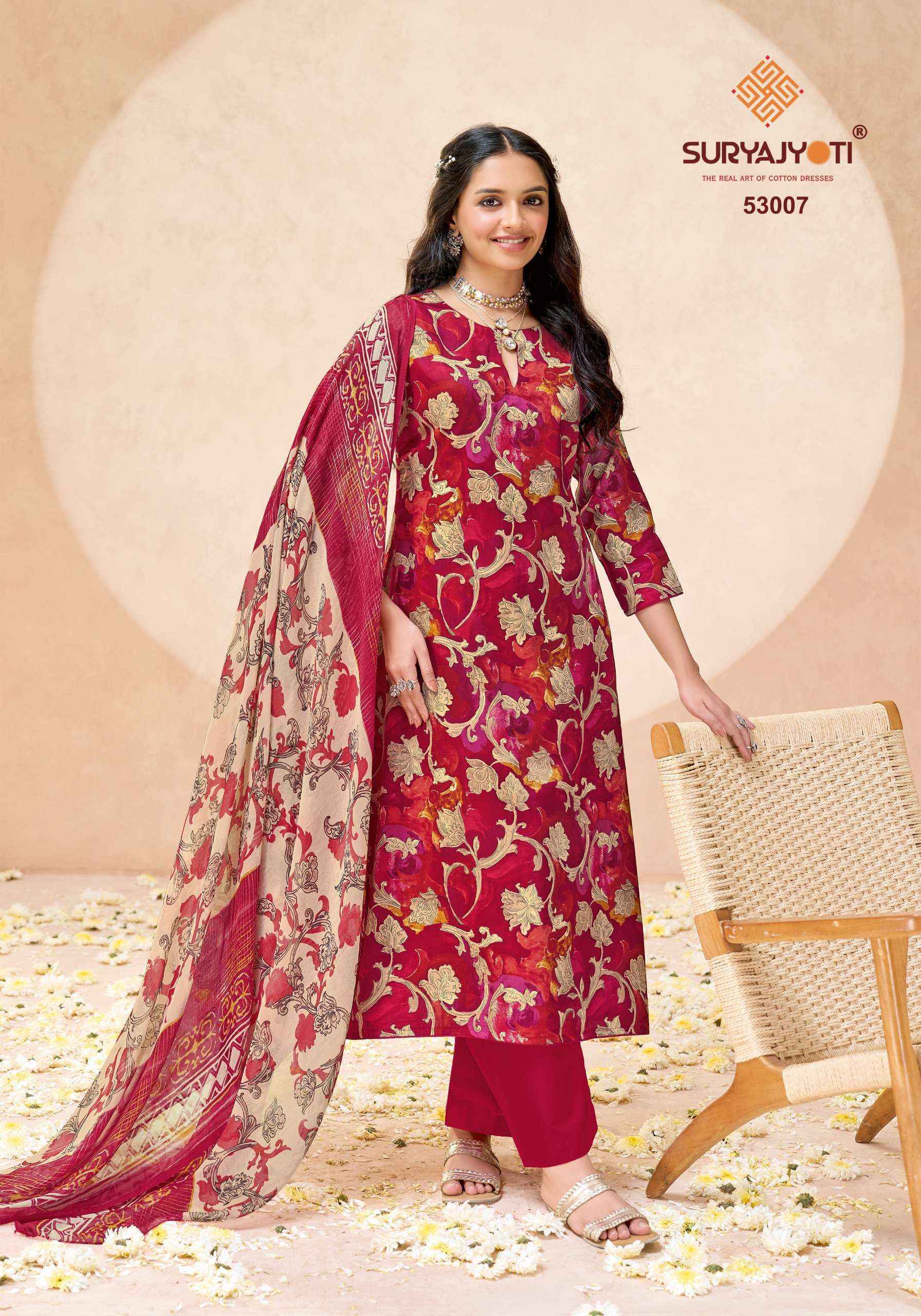 Suryajyoti Naishaa Vol-53 Jam Satin Dress Material (10 pcs Catalogue)
