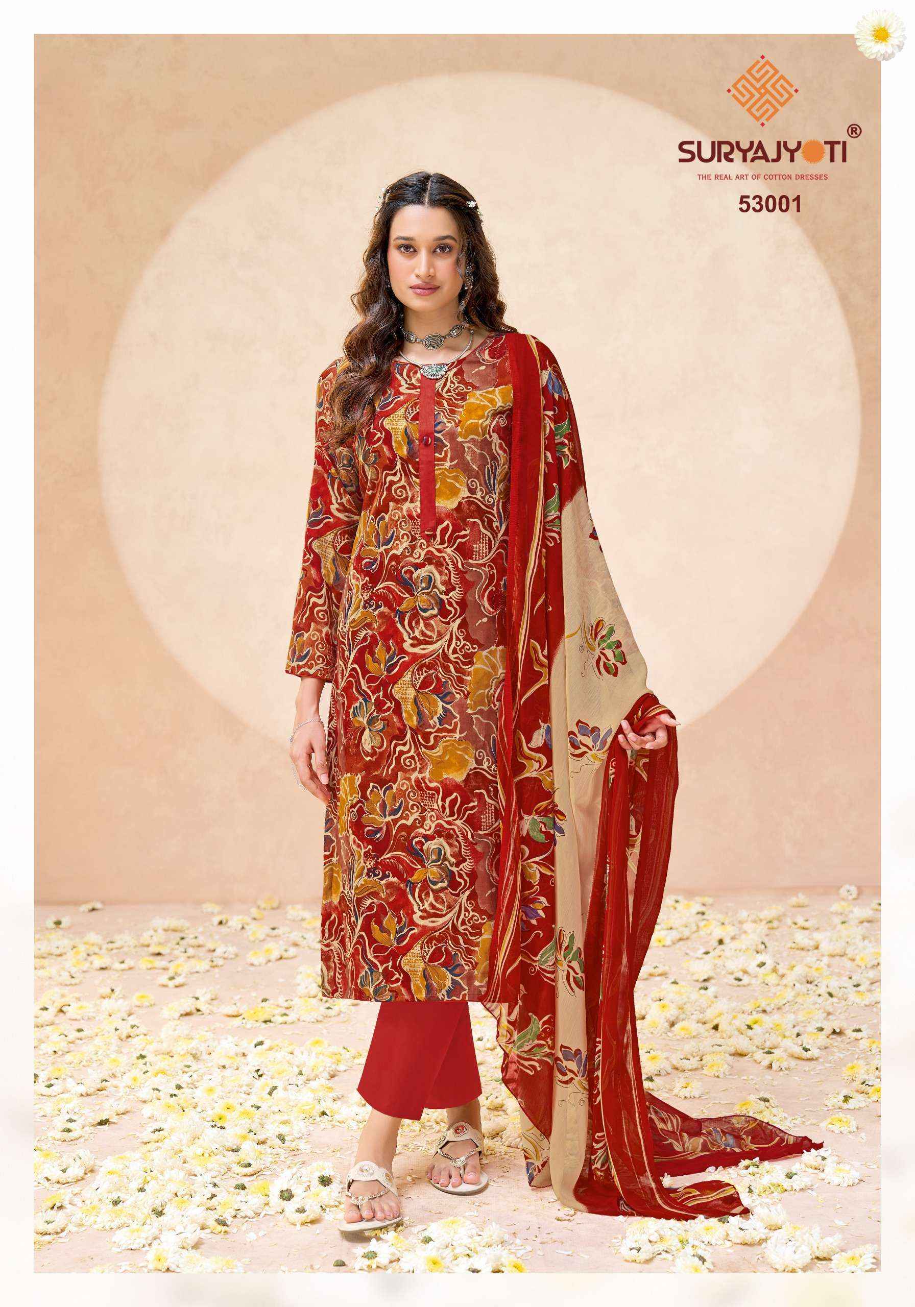 Suryajyoti Naishaa Vol-53 Jam Satin Dress Material (10 pcs Catalogue)