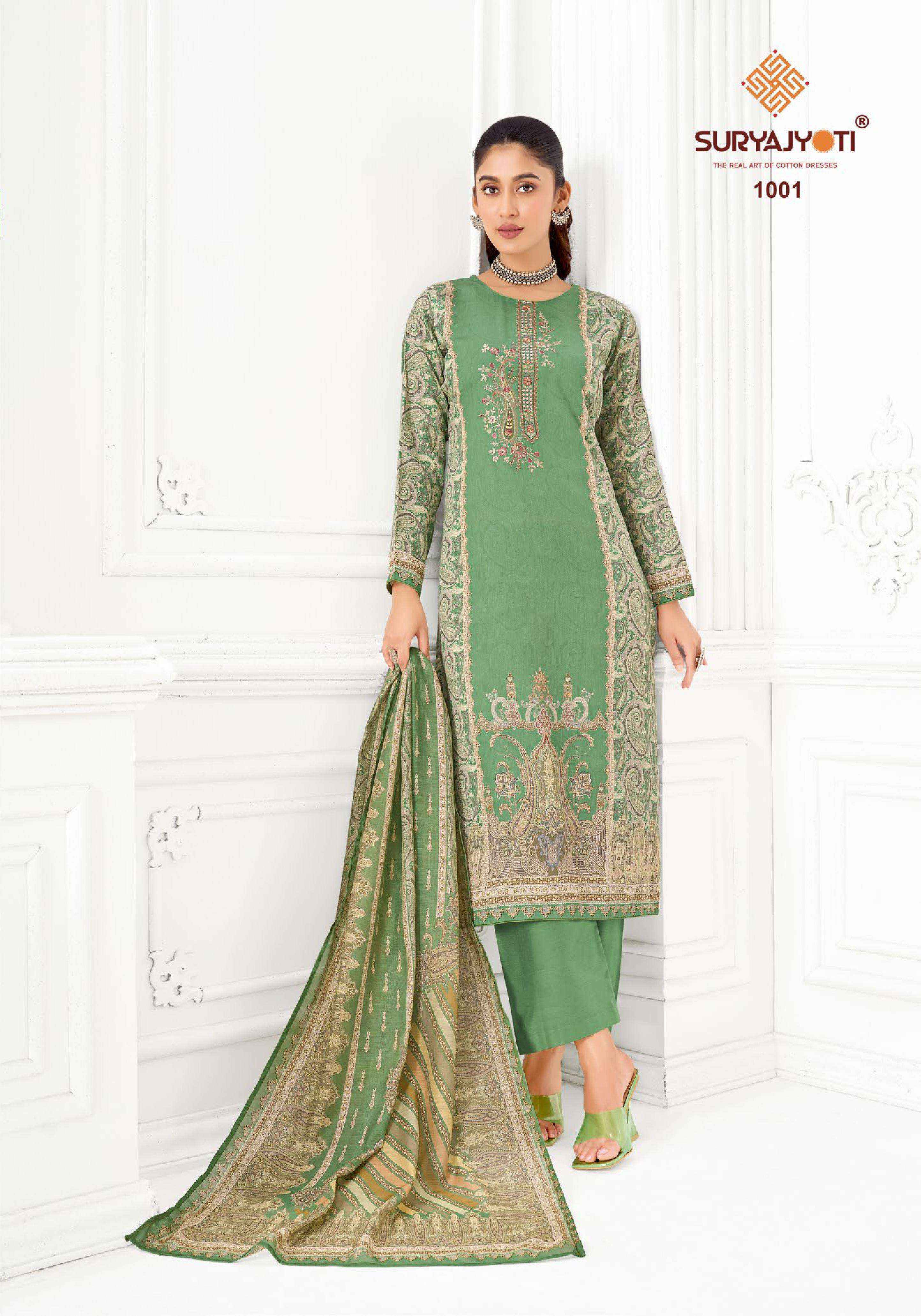 Suryajyoti Namita Vol-1 Jam Satin Dress Material (6 pcs Catalogue)